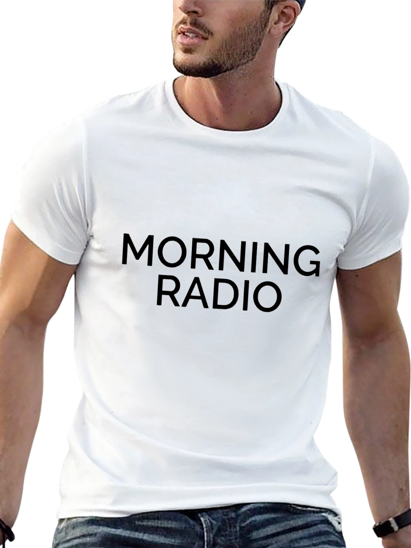 Morning Radio Black Tee - Casual Comfort