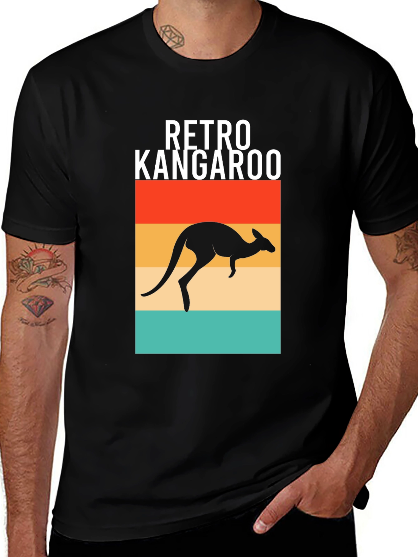 Retro Kangaroo Graphic Tee - Classic Aussie Style