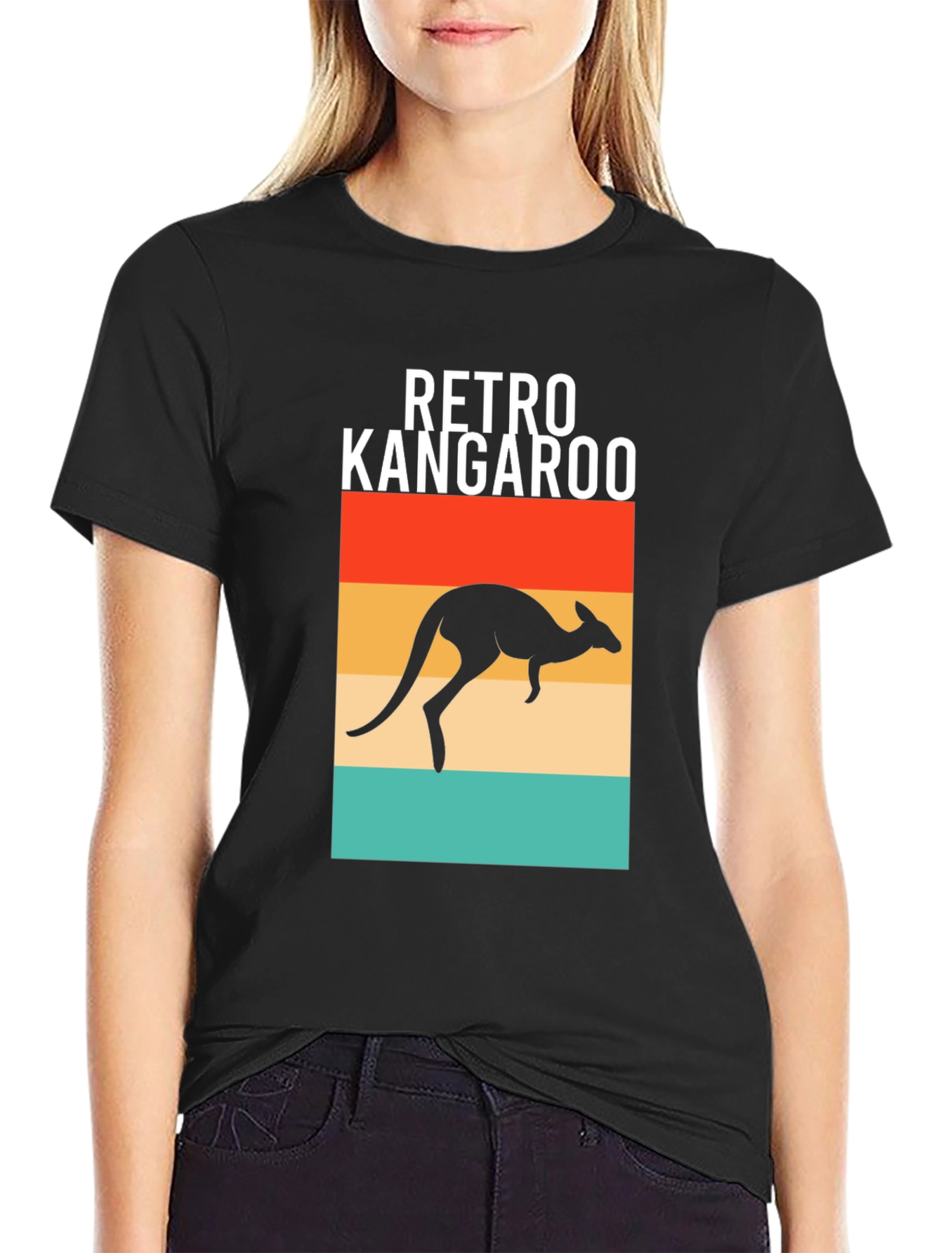Retro Kangaroo Graphic Tee - Classic Aussie Style