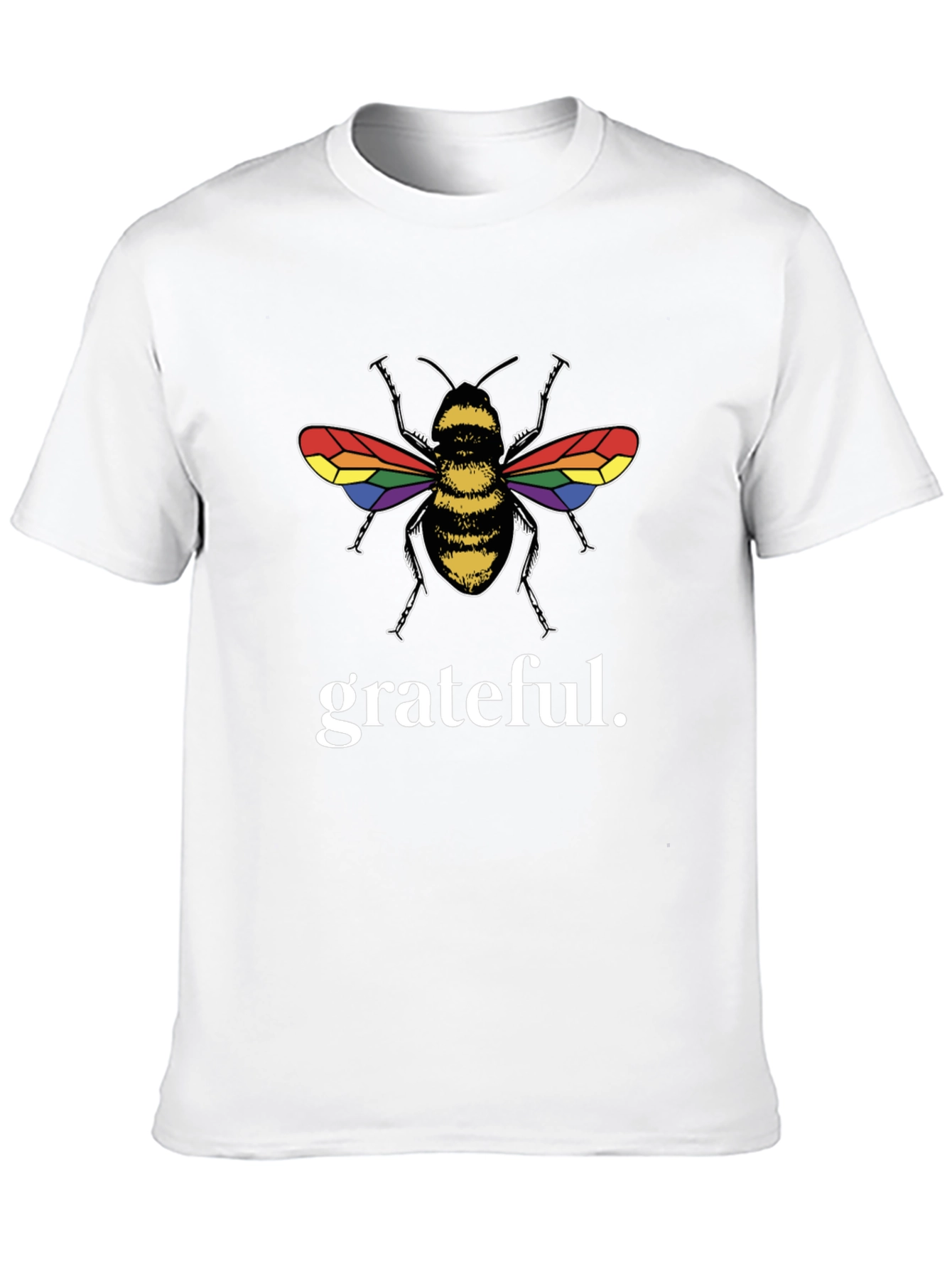 Grateful Bee LGBTQ+ Pride Black T-Shirt