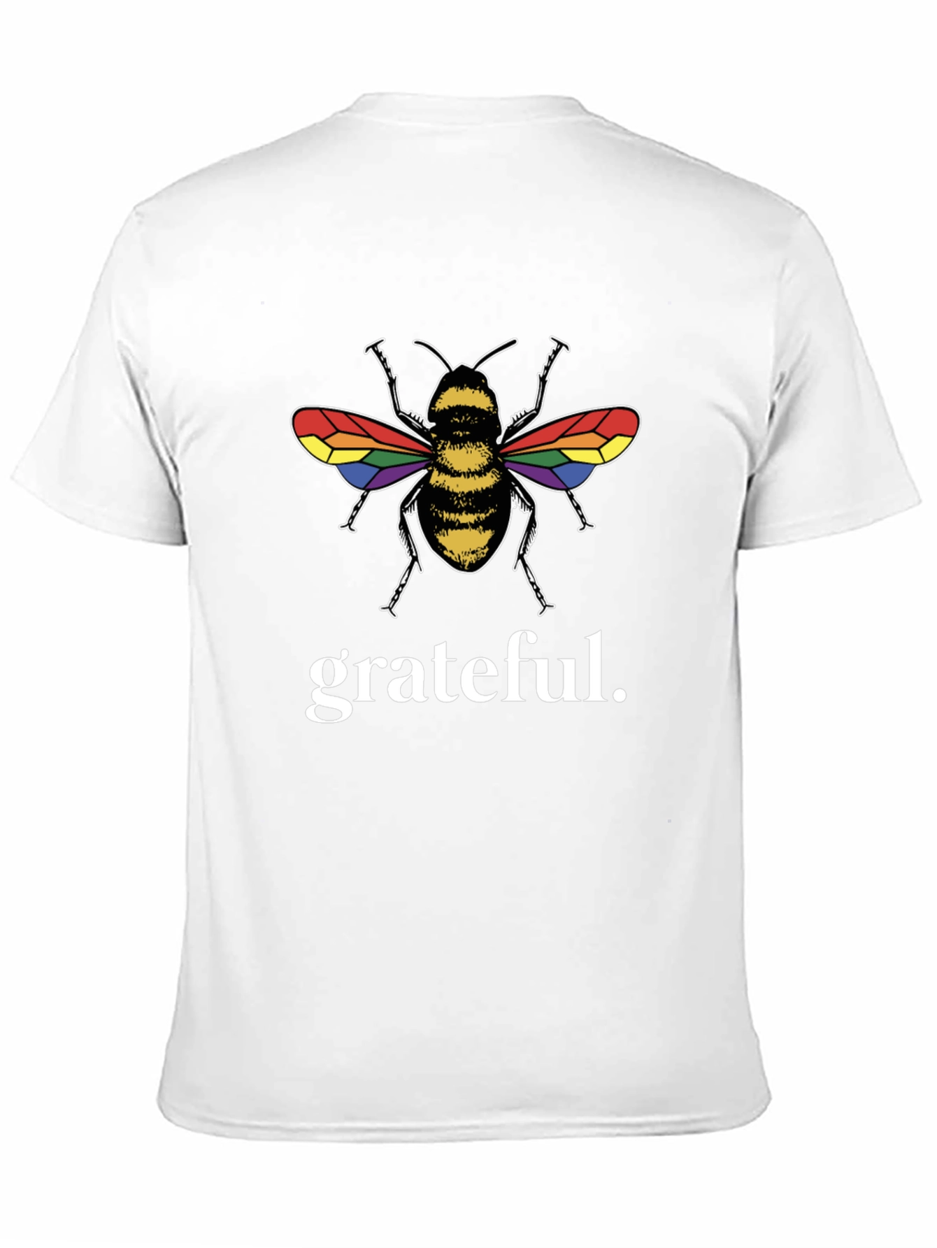 Grateful Bee LGBTQ+ Pride Black T-Shirt