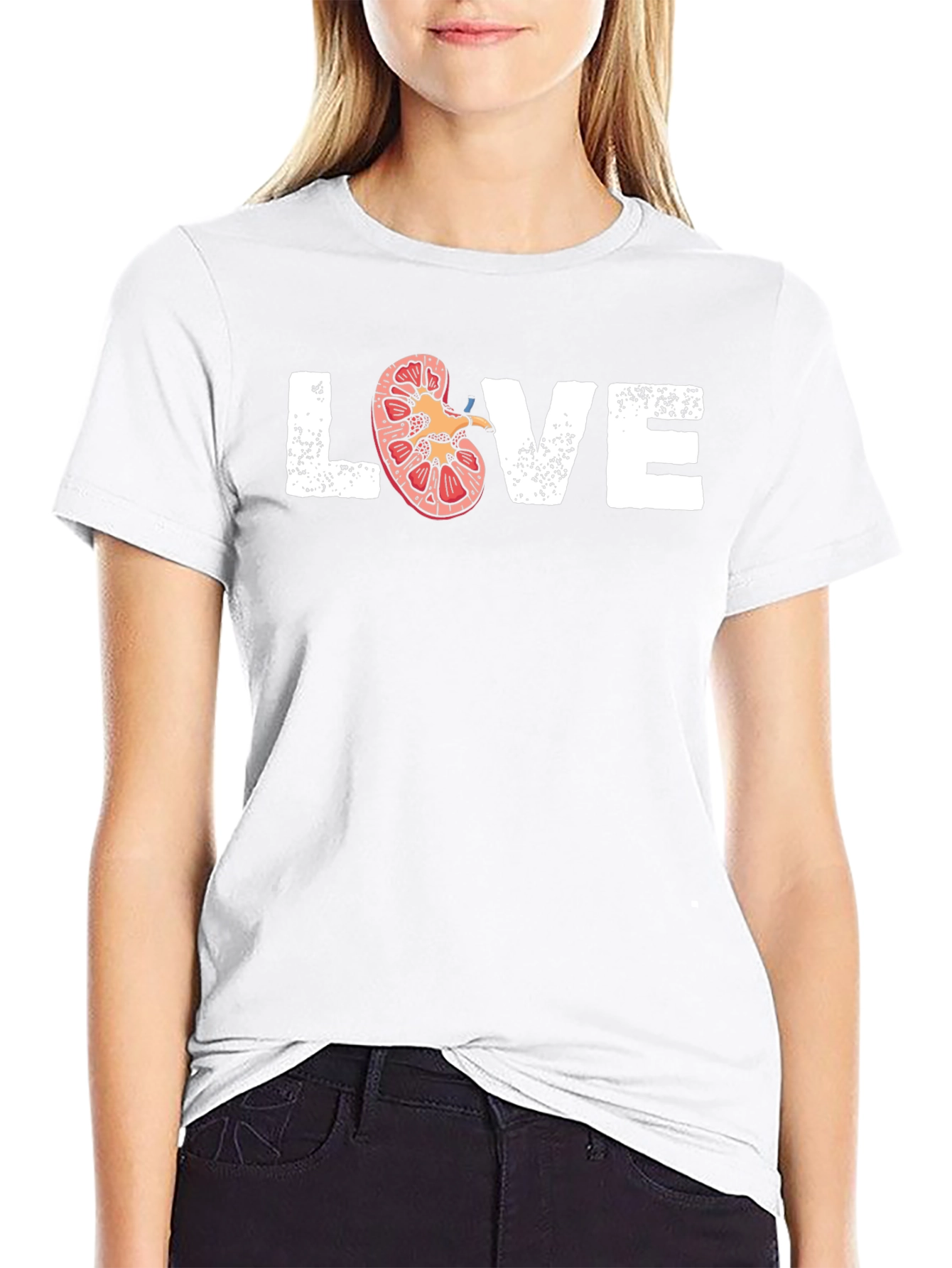 Love Kidney Graphic Tee - Black