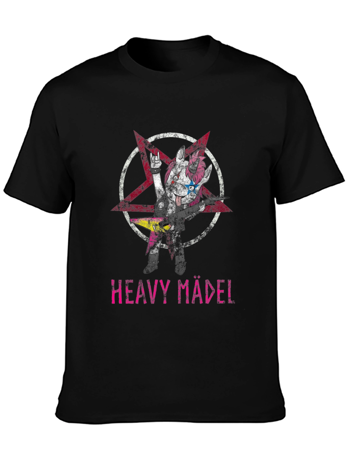 Heavy Mädel Graphic Tee - Black Unisex T-Shirt