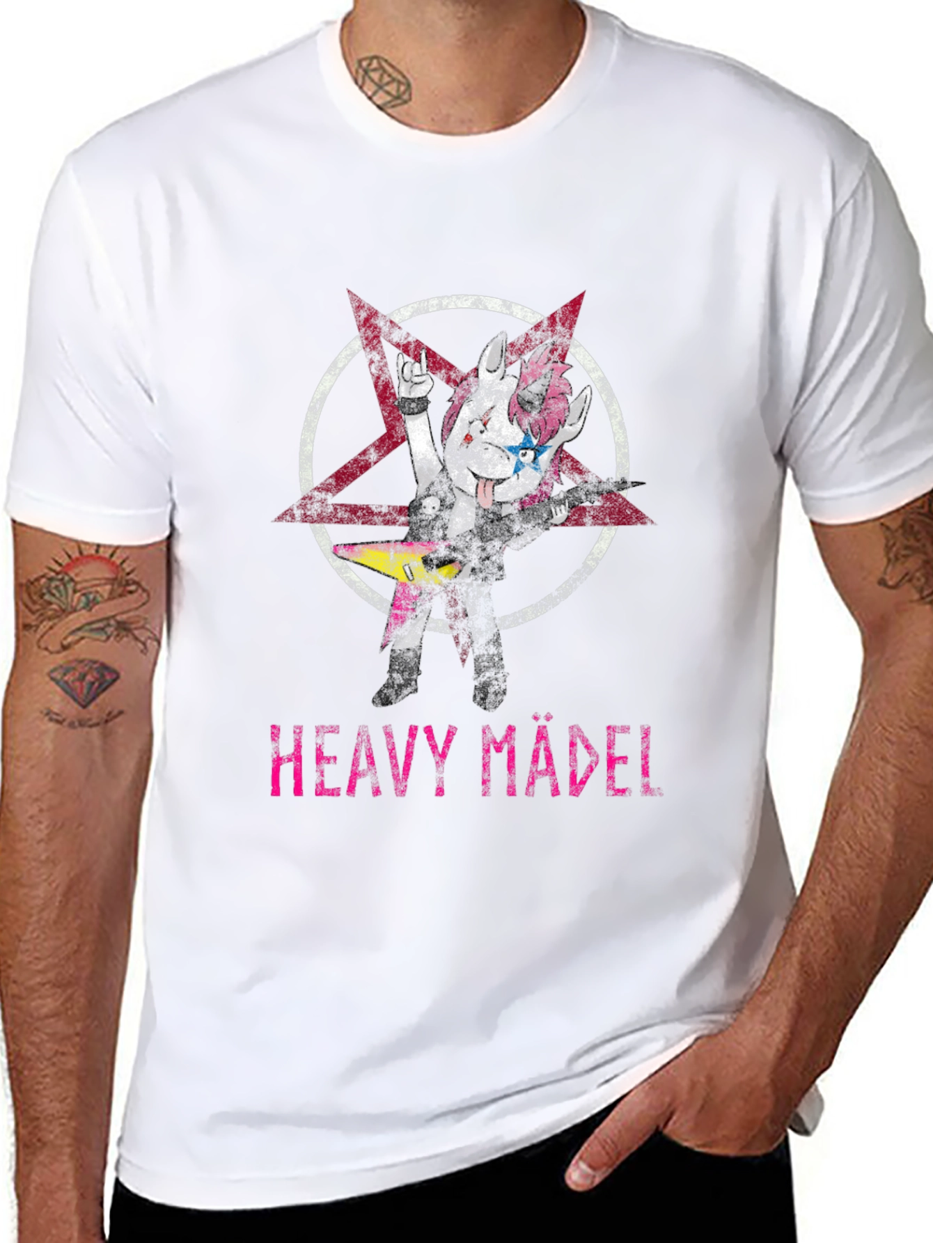 Heavy Mädel Graphic Tee - Black Unisex T-Shirt