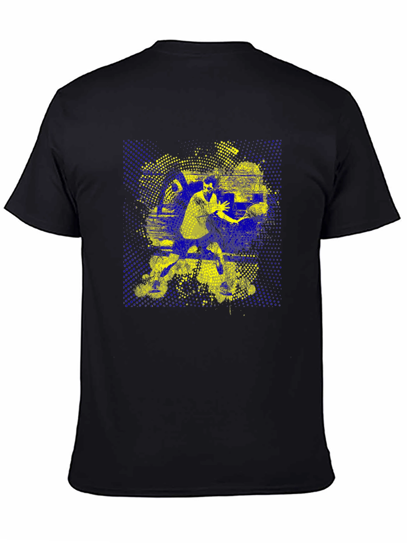 Tennis Player Graphic Tee - Black