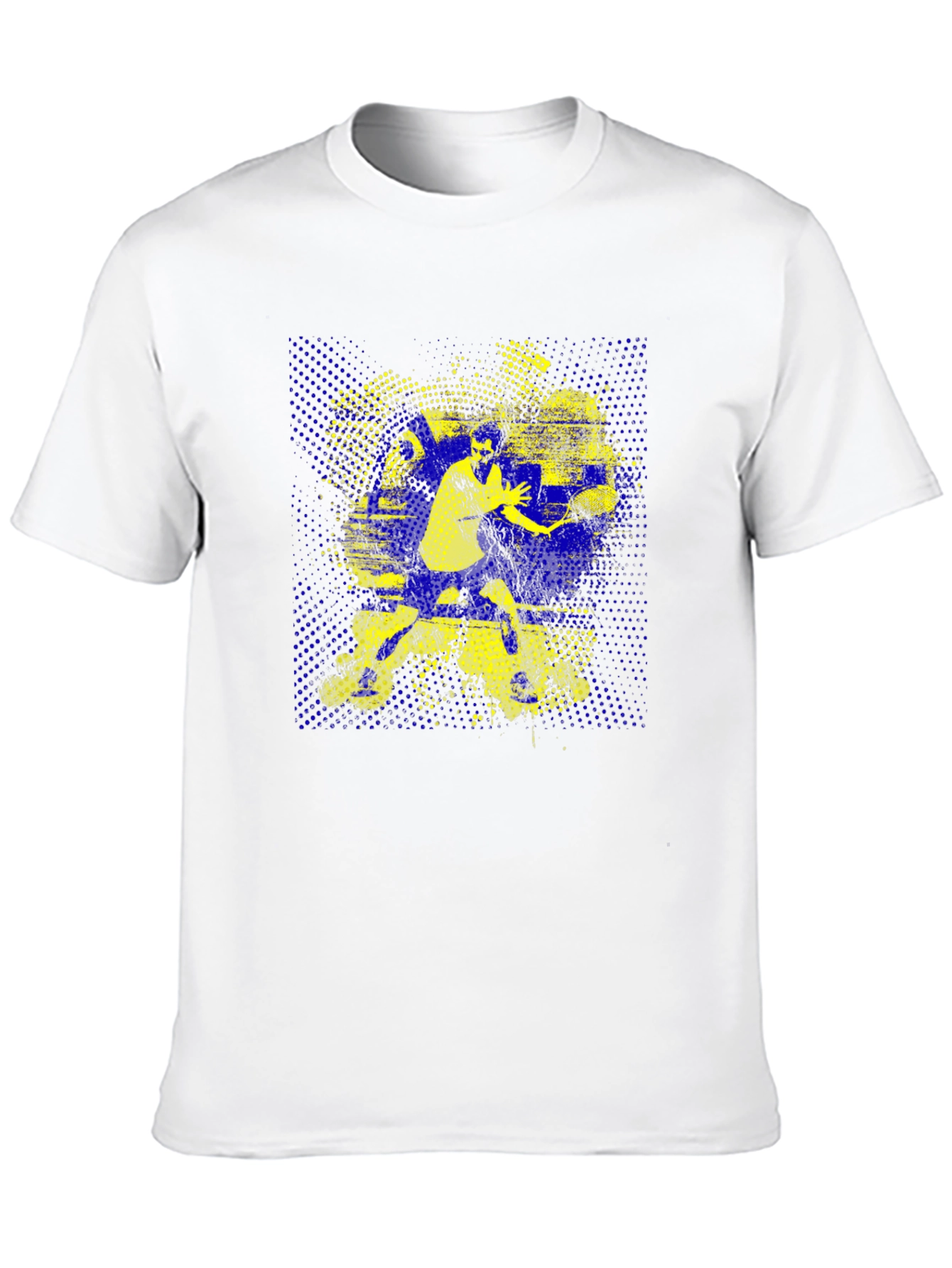 Tennis Player Graphic Tee - Black