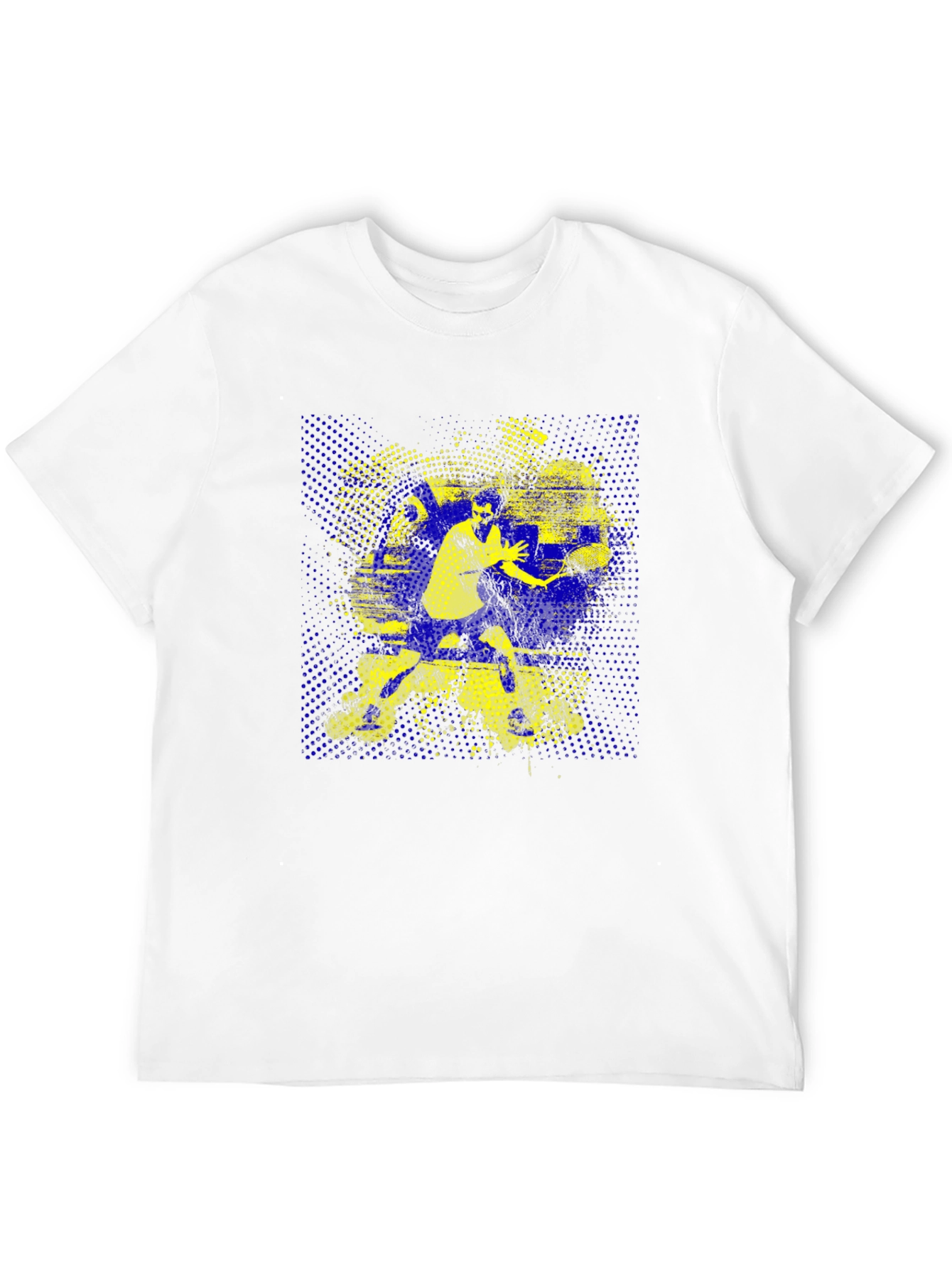 Tennis Player Graphic Tee - Black