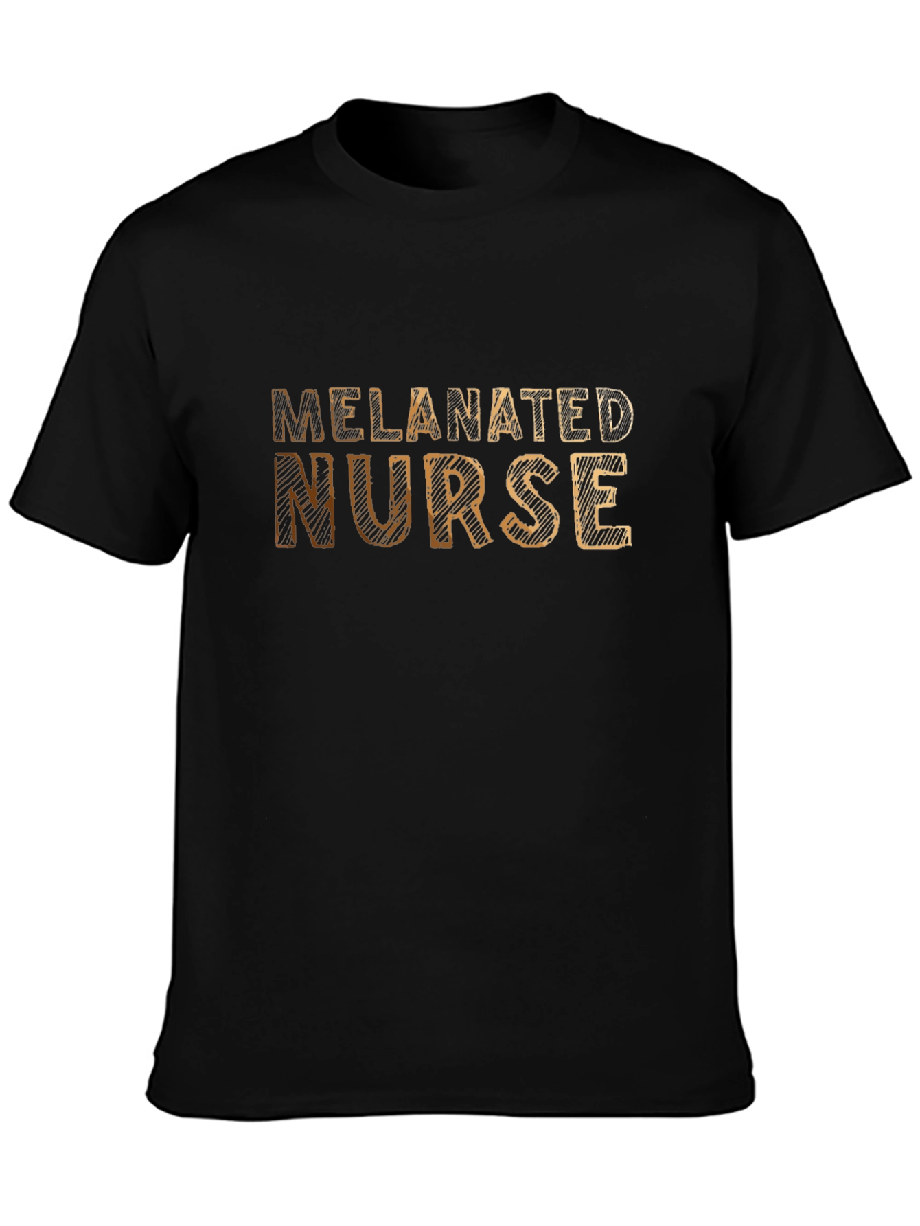 Melanated Nurse Black T-Shirt