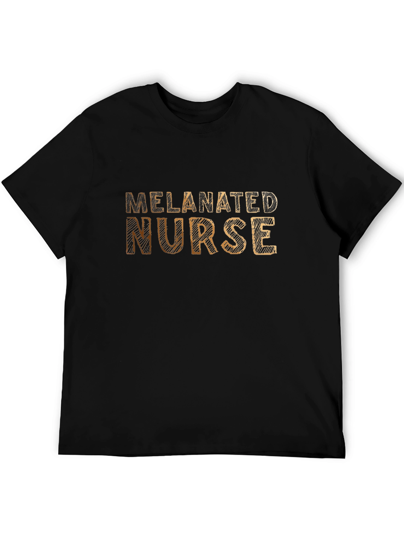 Melanated Nurse Black T-Shirt
