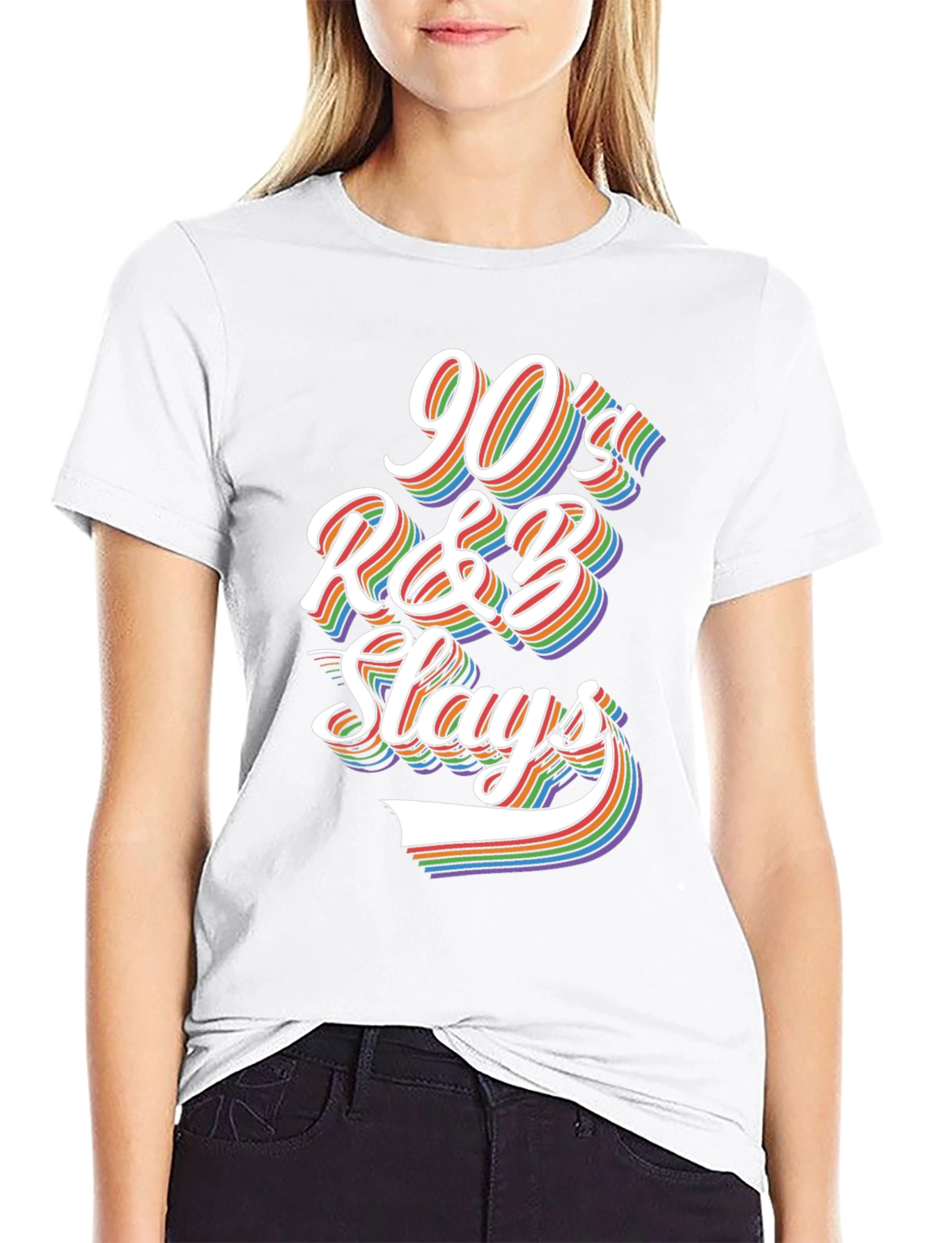 90s R&B Slays Rainbow Graphic Tee