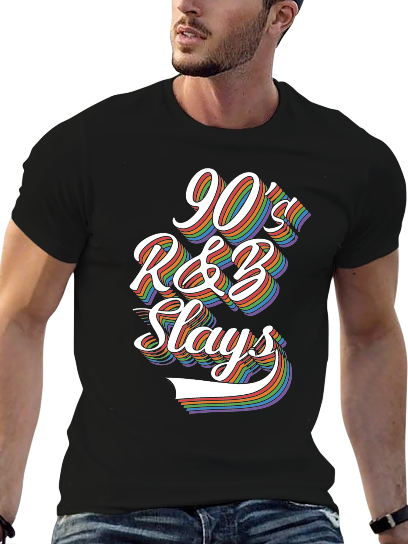 90s R&B Slays Rainbow Graphic Tee