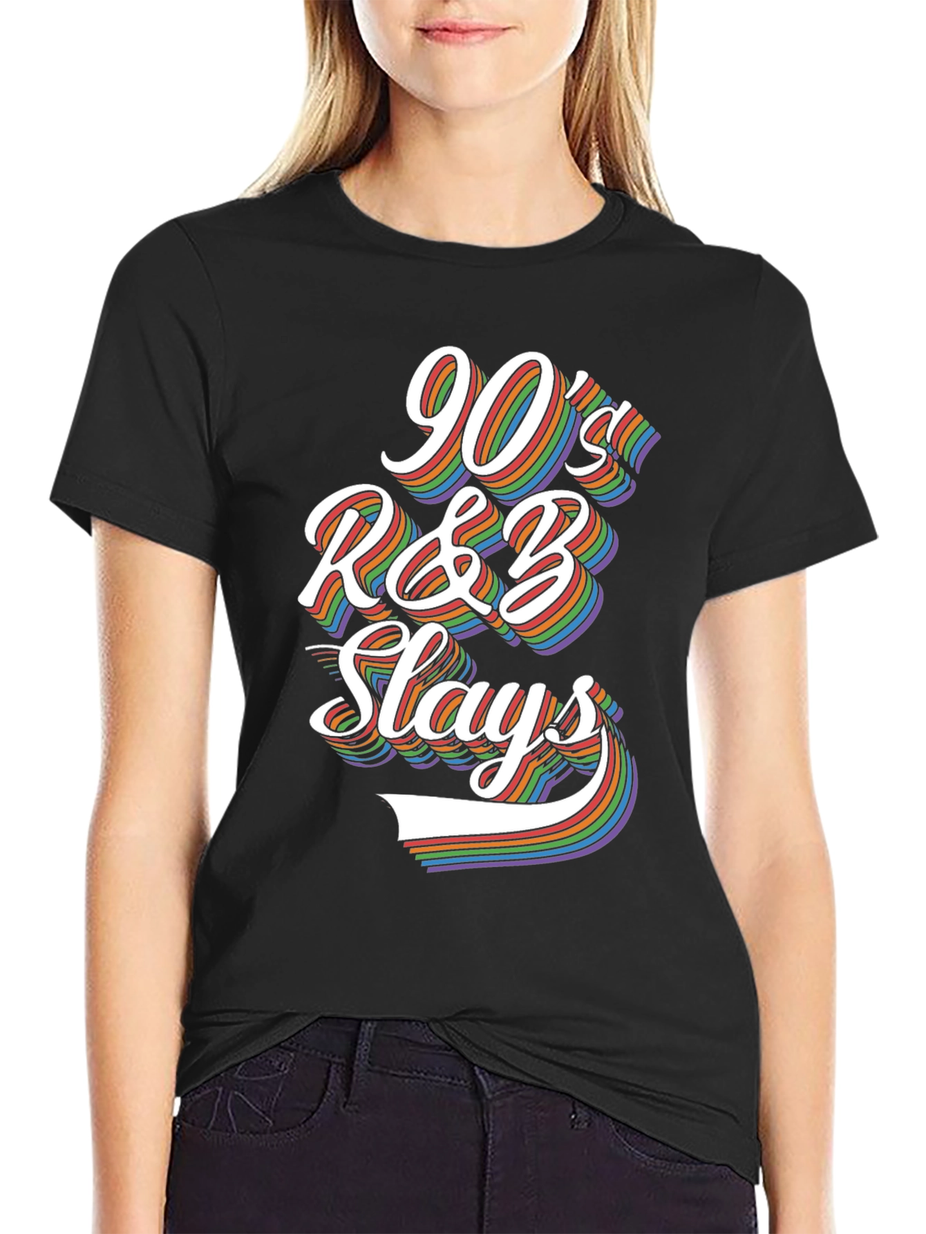 90s R&B Slays Rainbow Graphic Tee