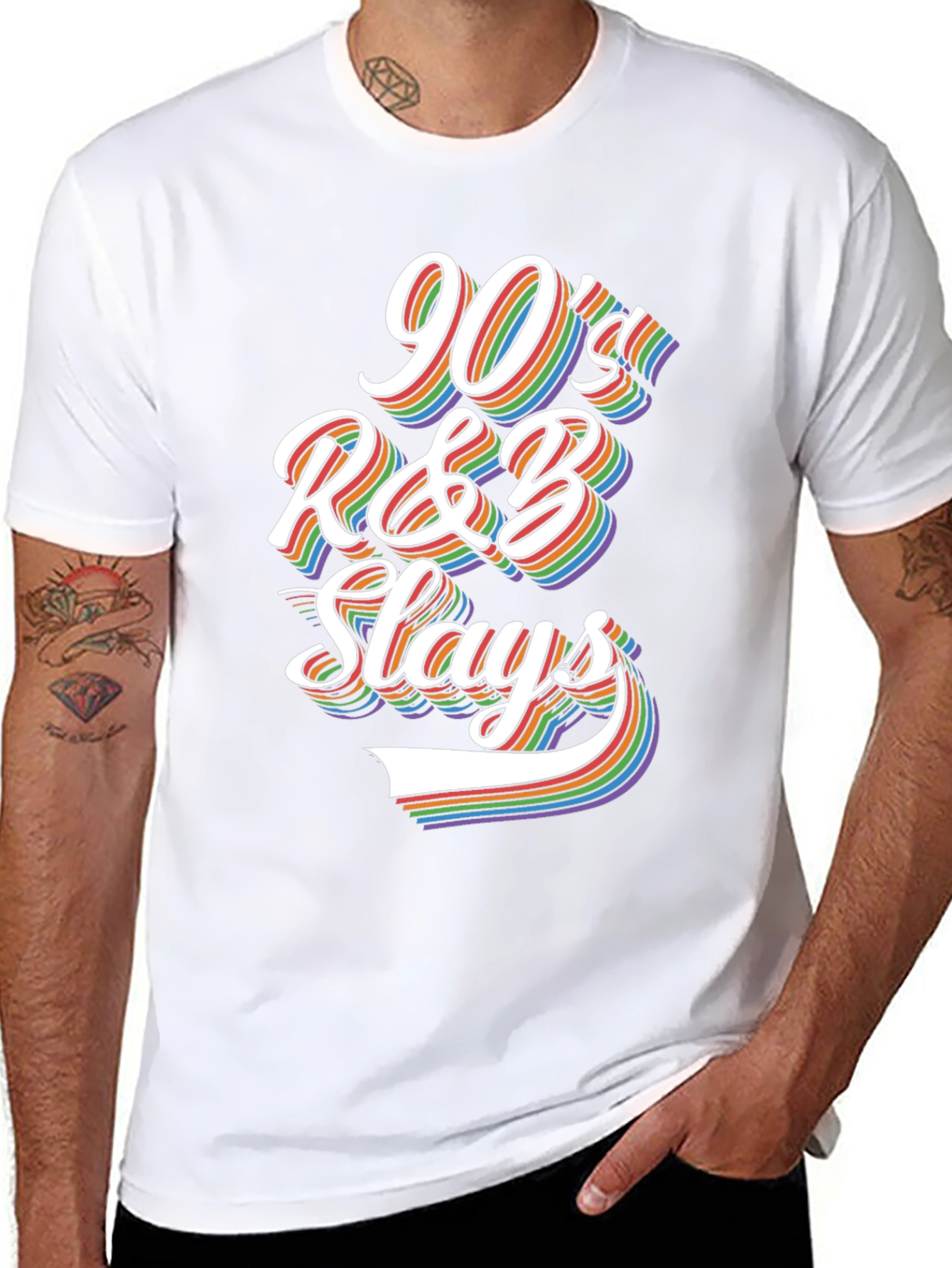 90s R&B Slays Rainbow Graphic Tee