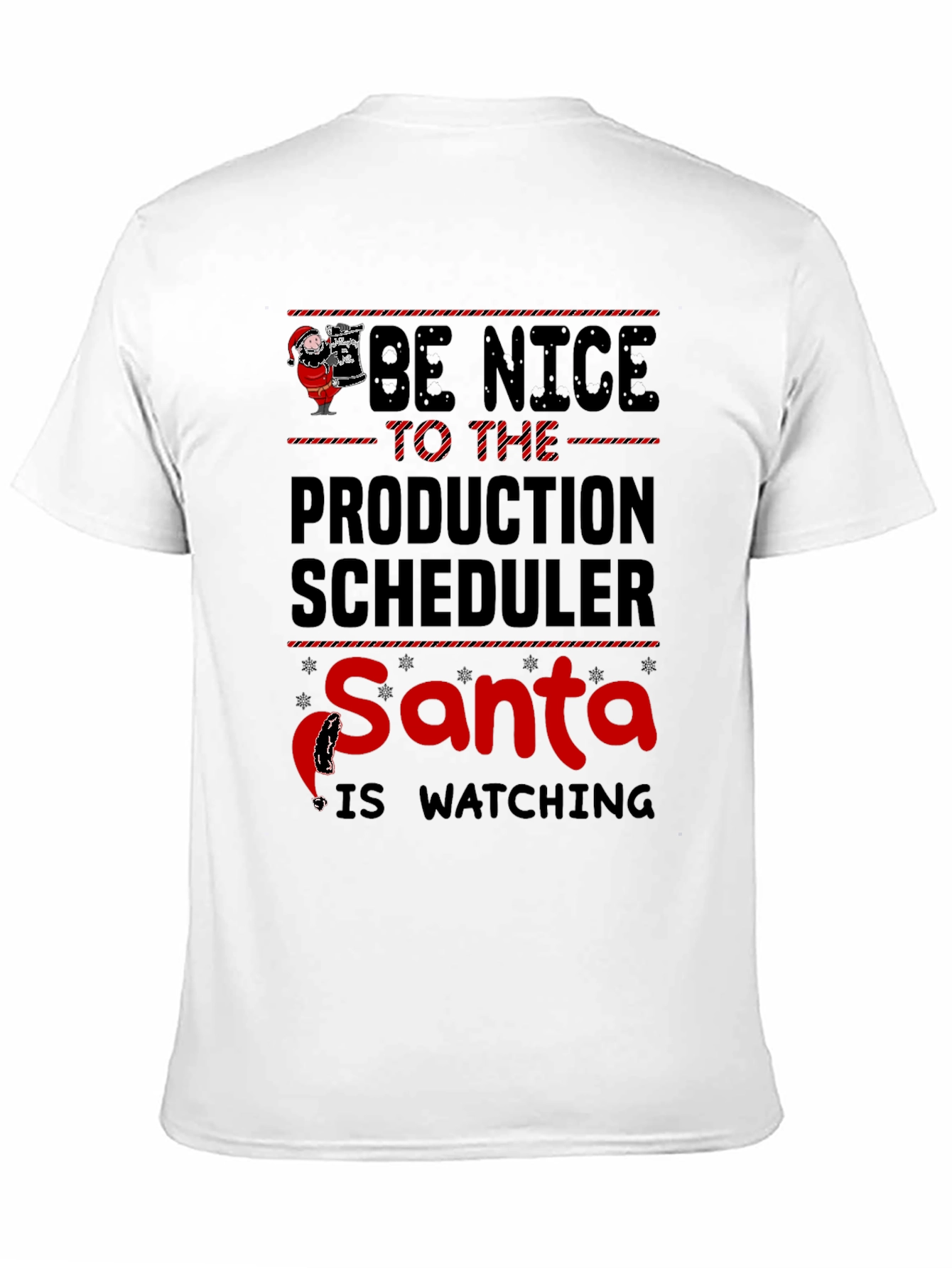 Funny Santa Production Scheduler Christmas T-Shirt