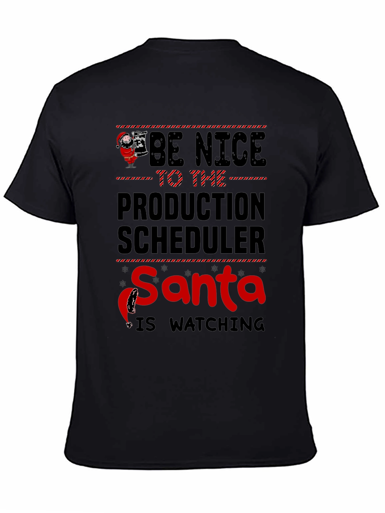 Funny Santa Production Scheduler Christmas T-Shirt