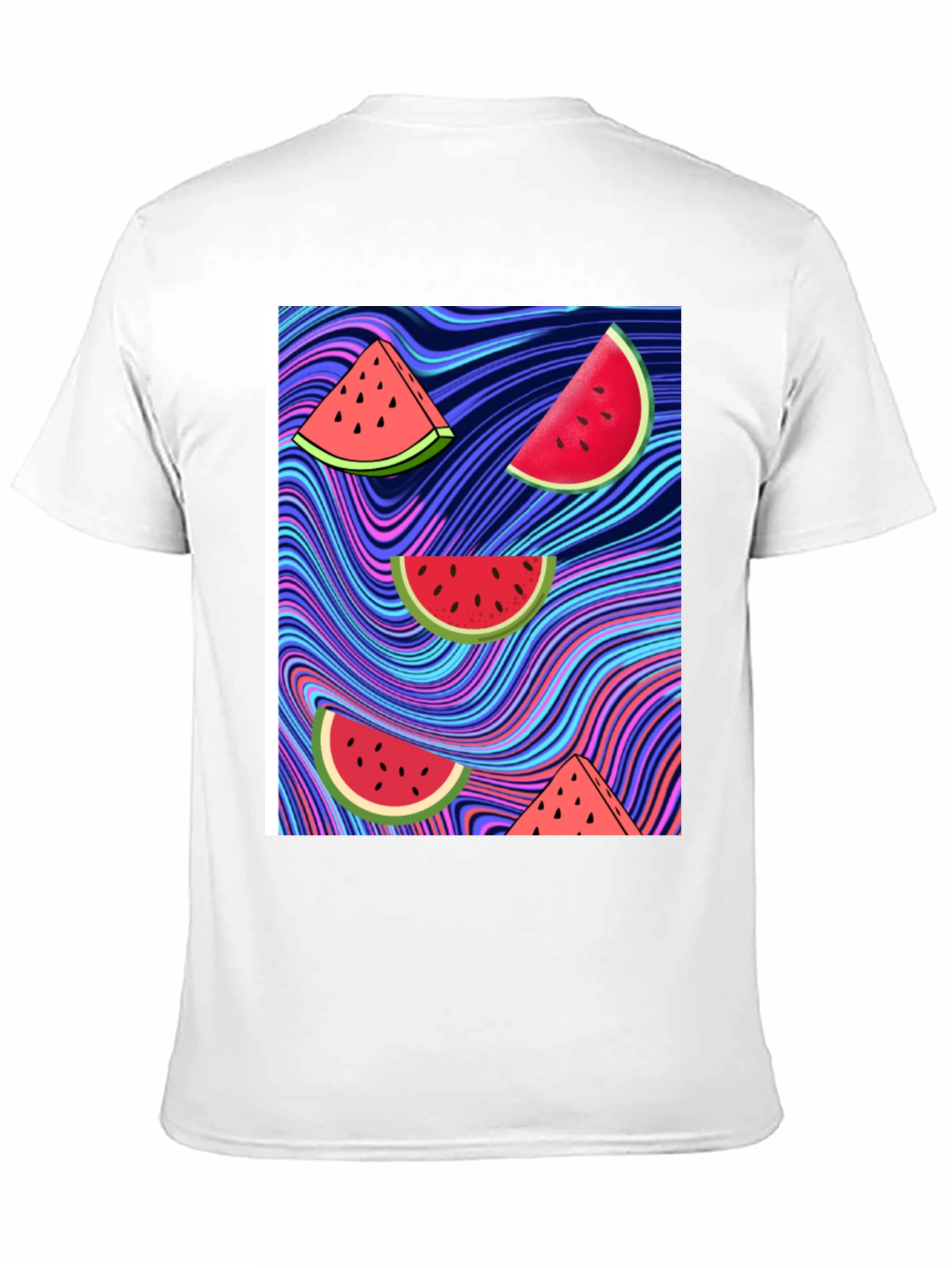 Watermelon Slice Graphic Black T-Shirt