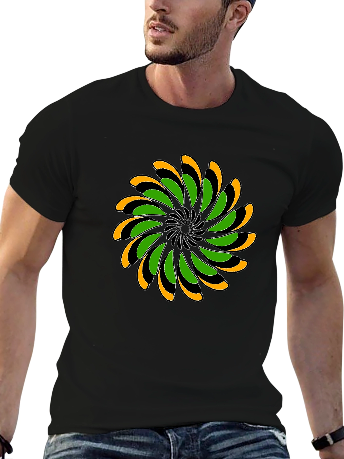 Abstract Swirl Graphic T-Shirt