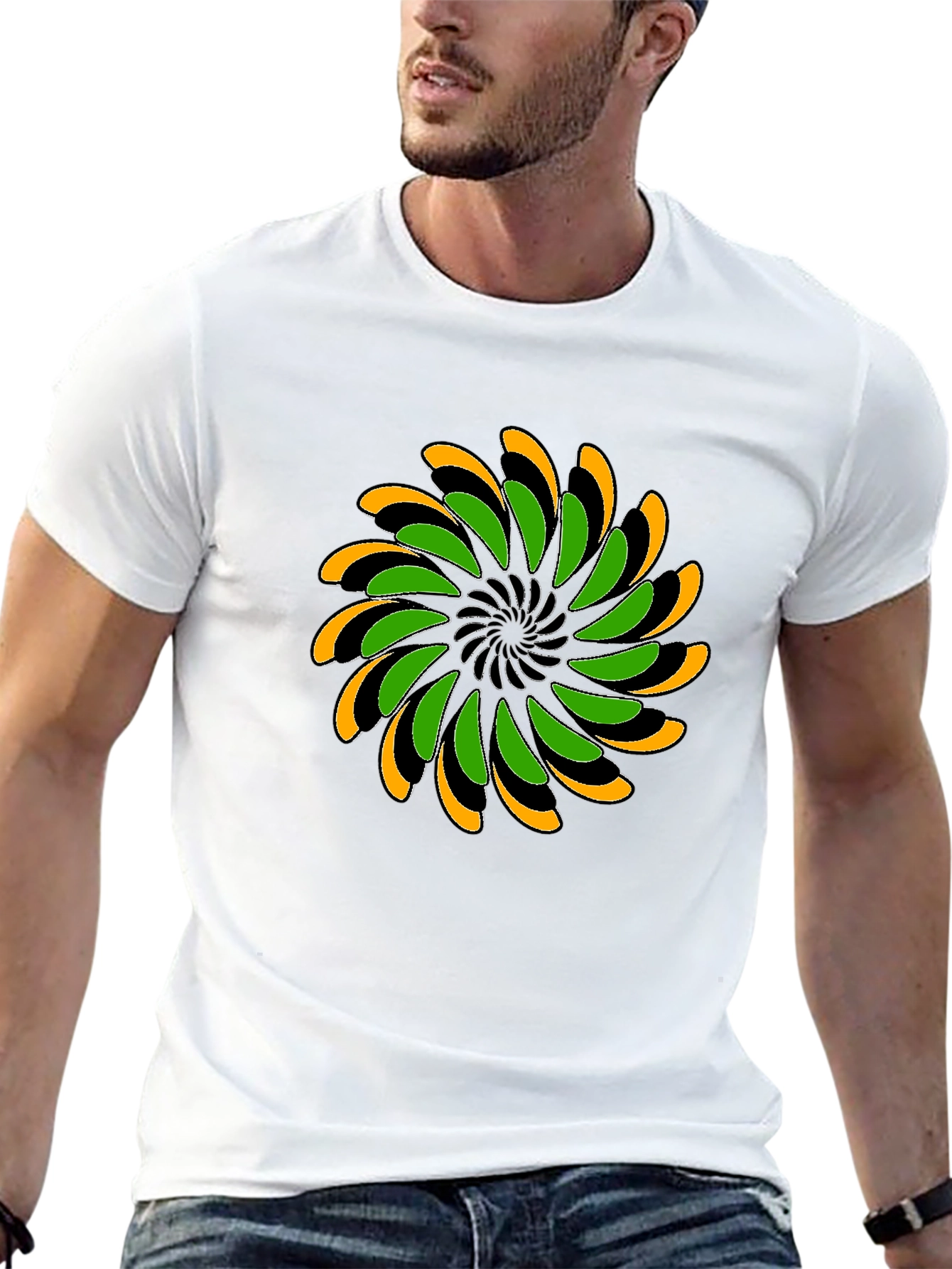Abstract Swirl Graphic T-Shirt