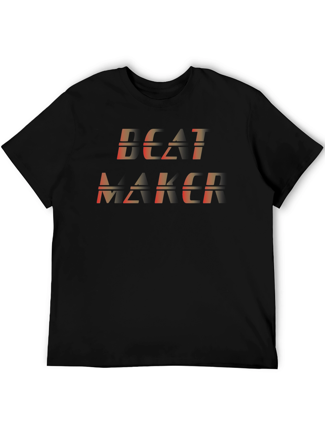 Beat Maker Graphic Tee - Black Cotton Blend T-Shirt