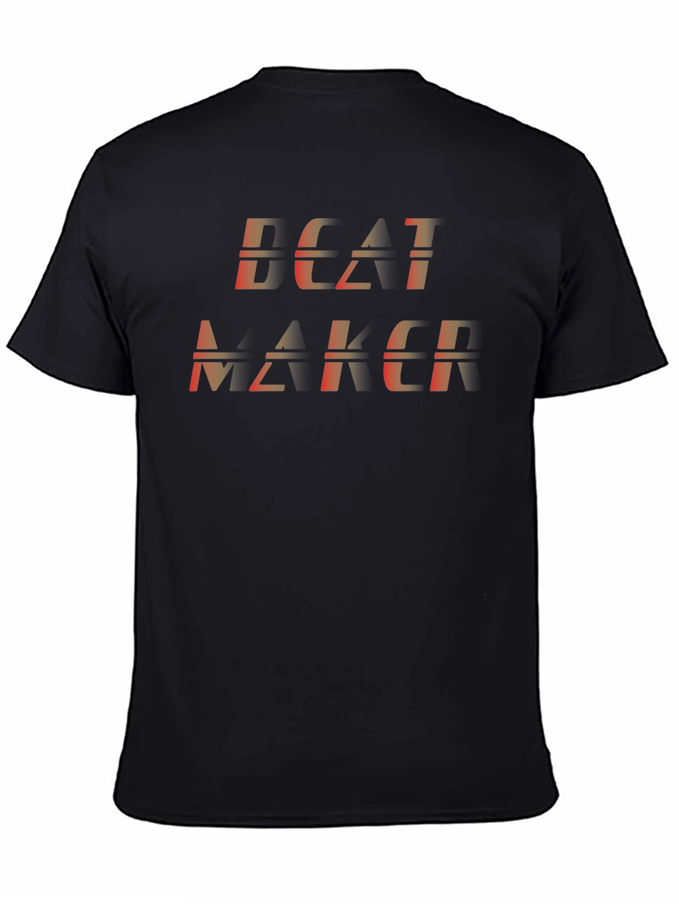 Beat Maker Graphic Tee - Black Cotton Blend T-Shirt