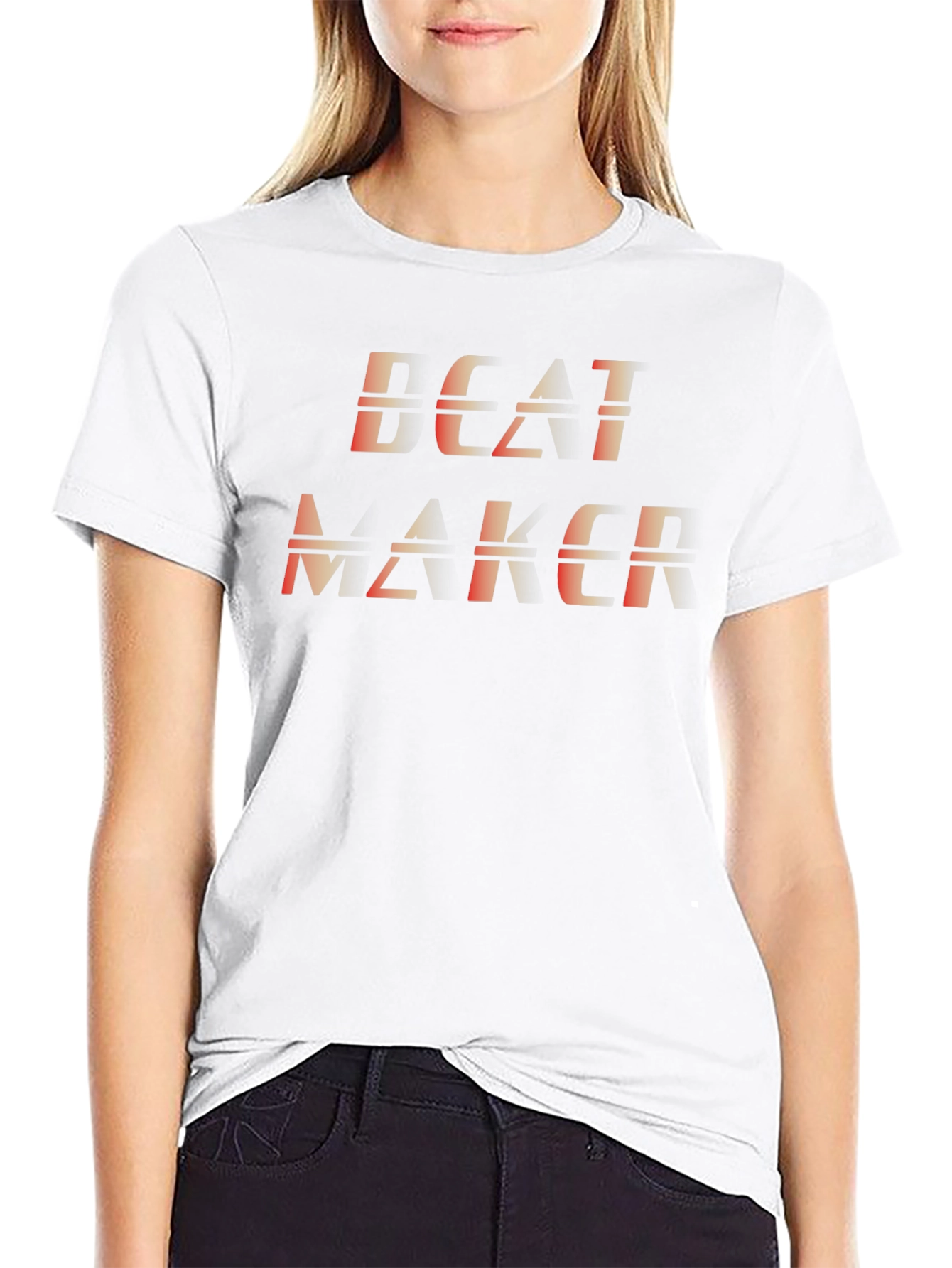 Beat Maker Graphic Tee - Black Cotton Blend T-Shirt