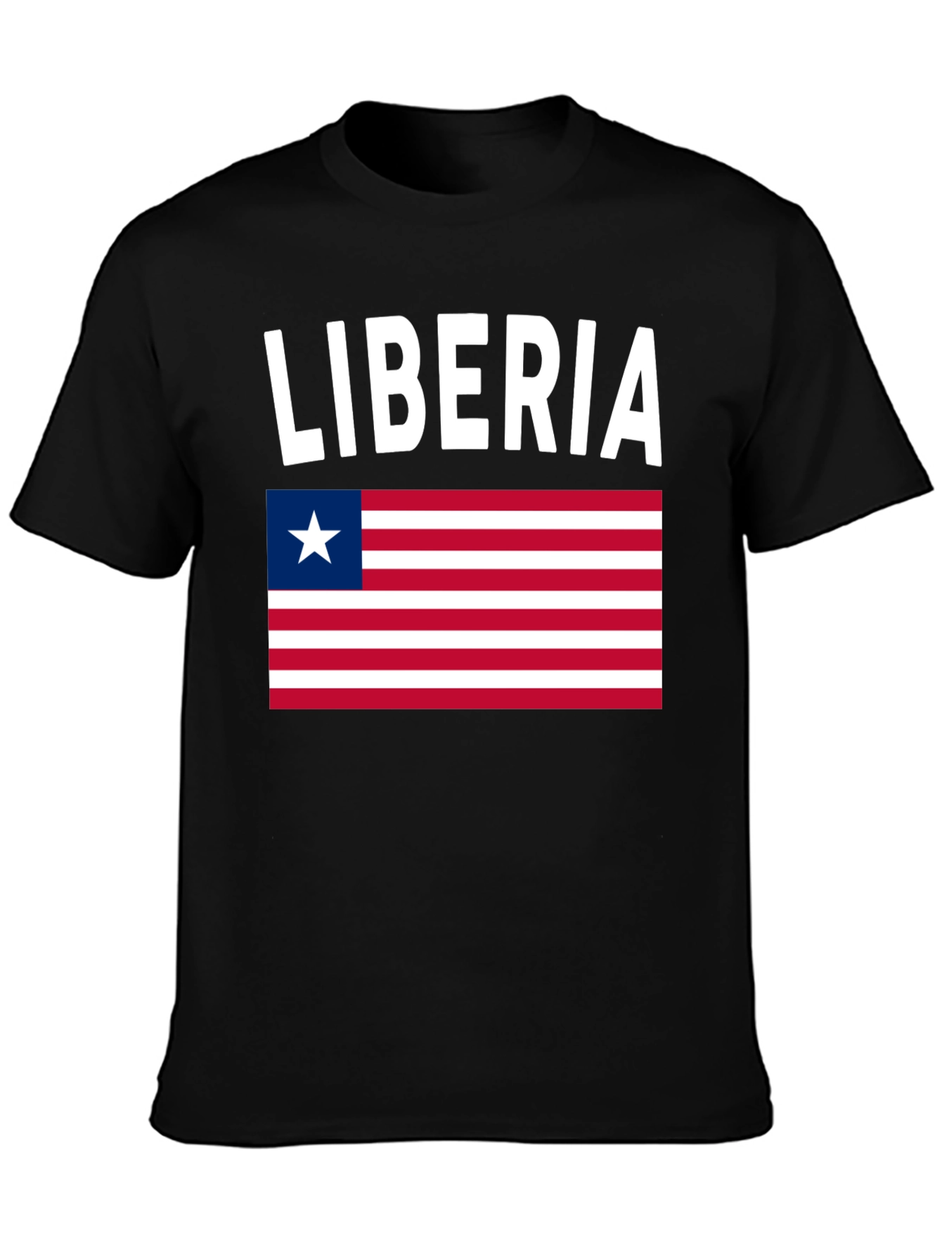 Liberia Flag T-Shirt - Black Pride Tee