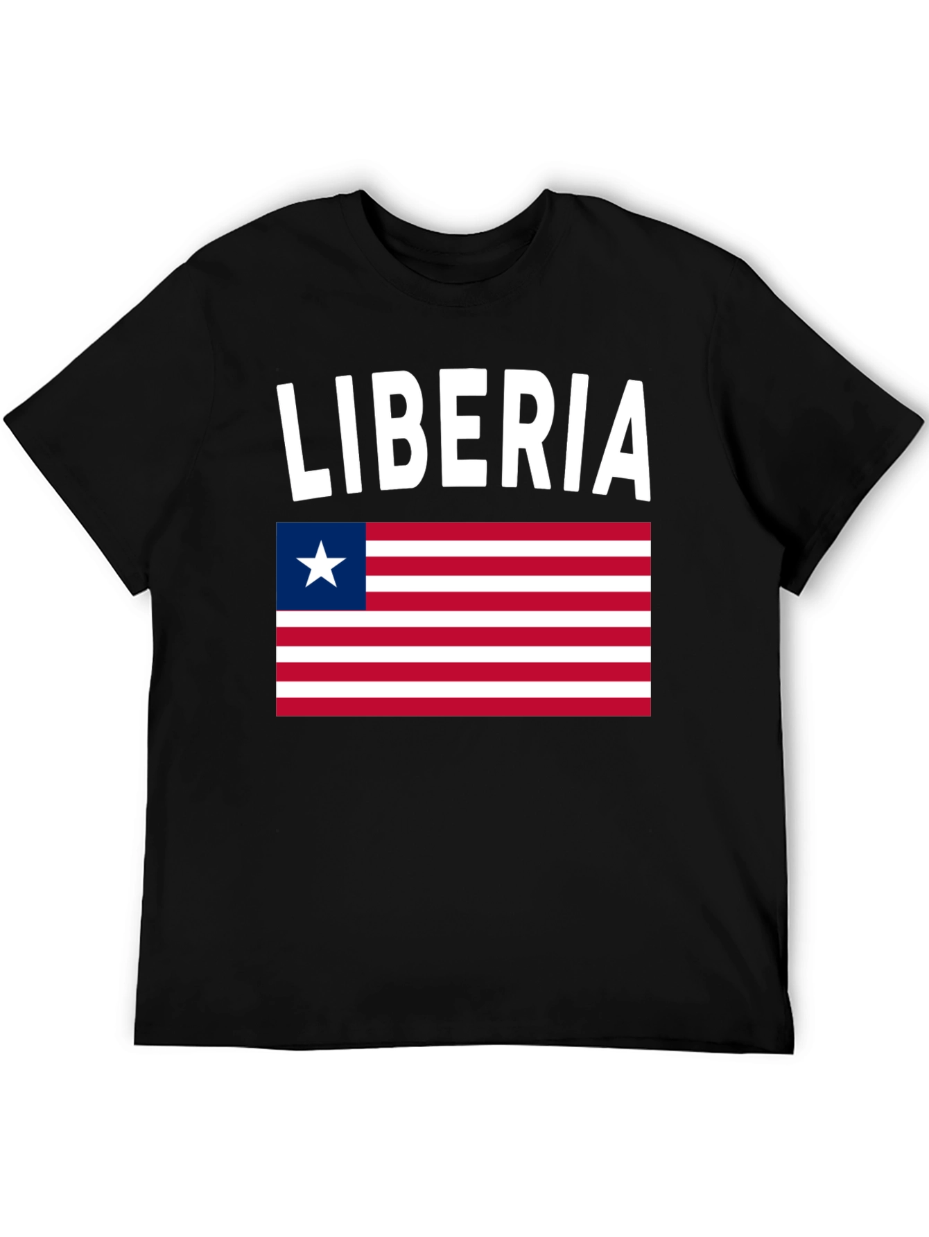 Liberia Flag T-Shirt - Black Pride Tee