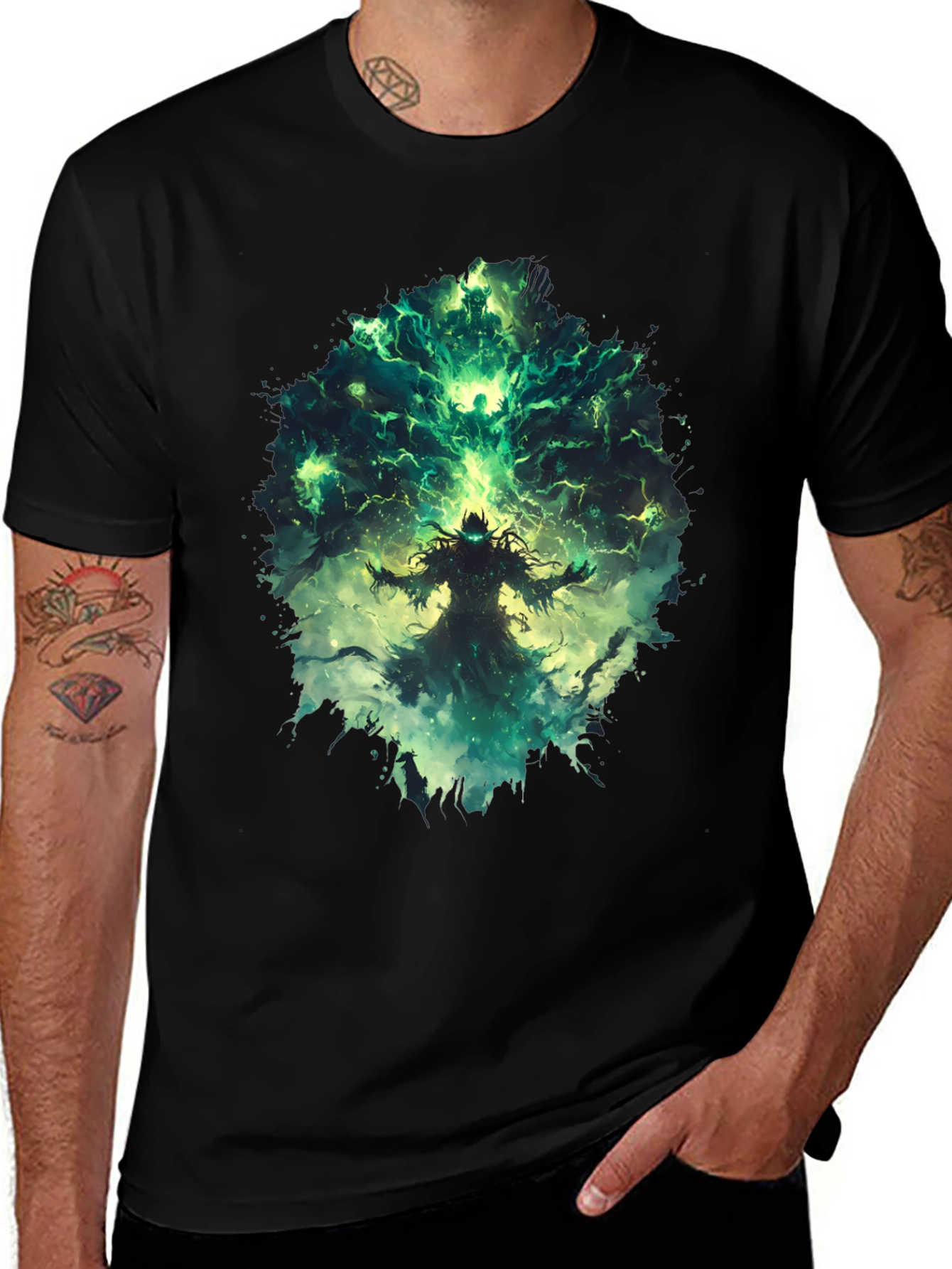 Mystic Sorcerer Graphic Tee - Black