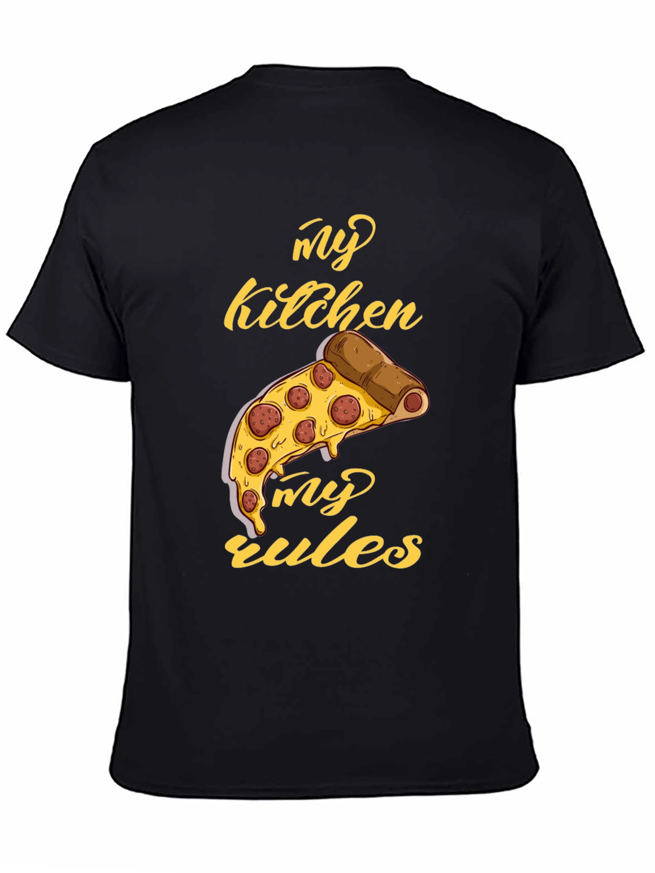 My Kitchen My Rules Pizza Graphic T-Shirt