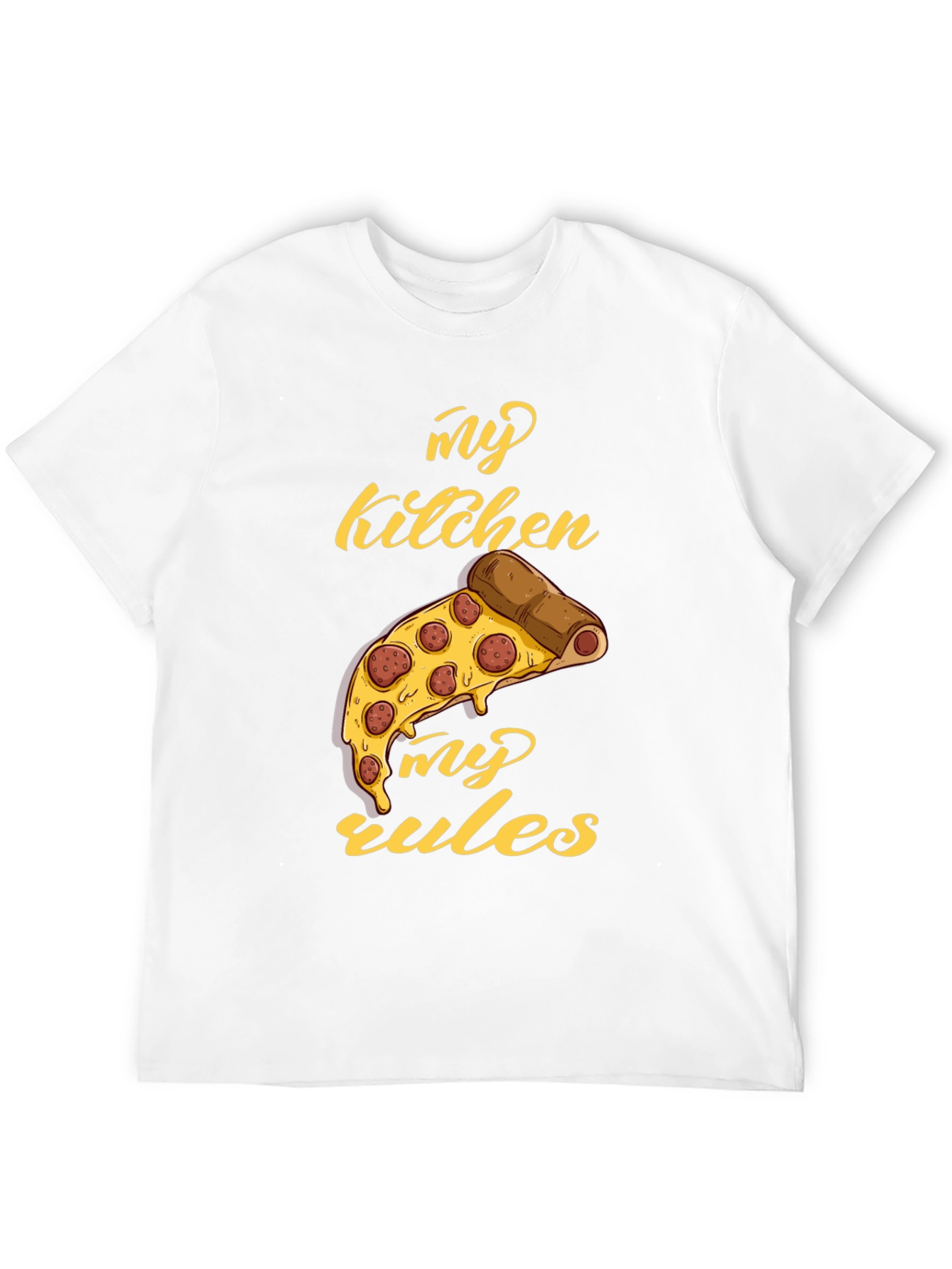 My Kitchen My Rules Pizza Graphic T-Shirt