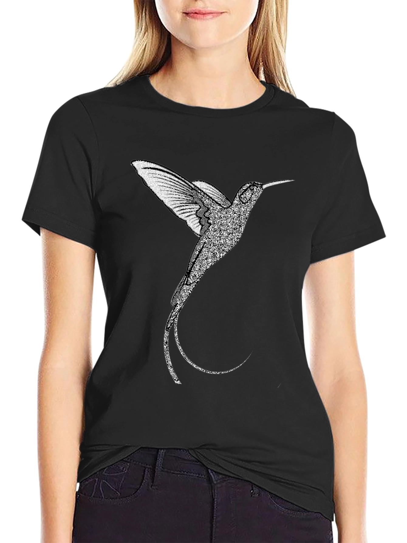 Hummingbird Graphic Tee - Classic Black