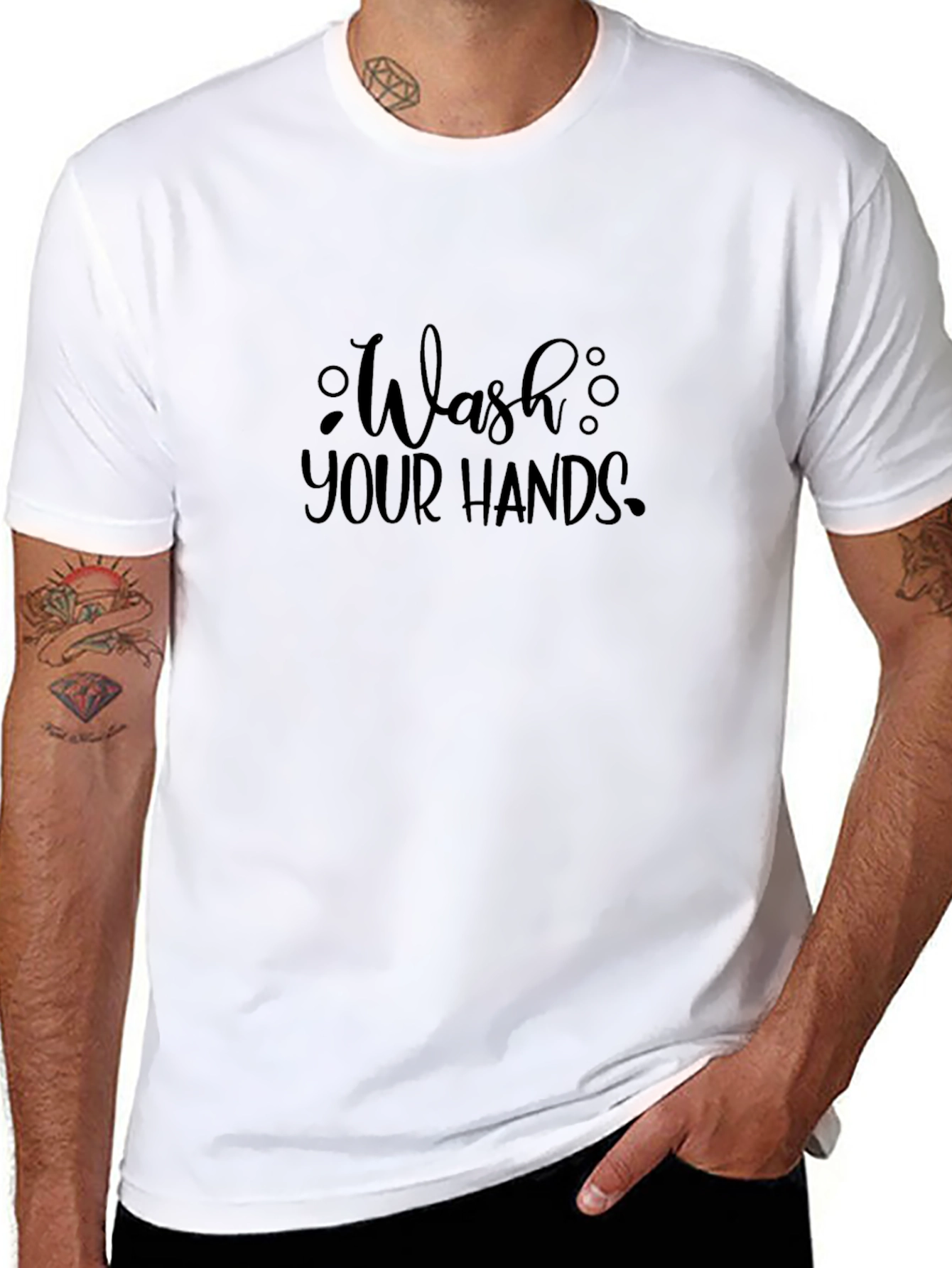 Wash Your Hands Black T-Shirt