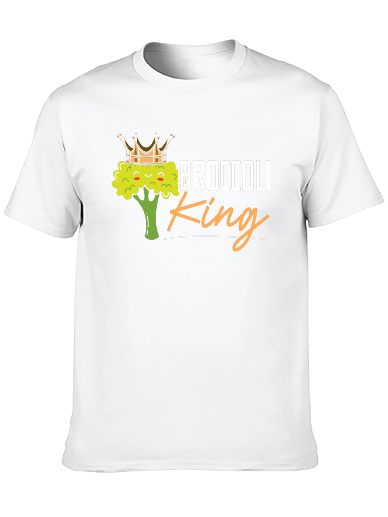 Broccoli King Graphic Tee - Novelty Mens T-Shirt