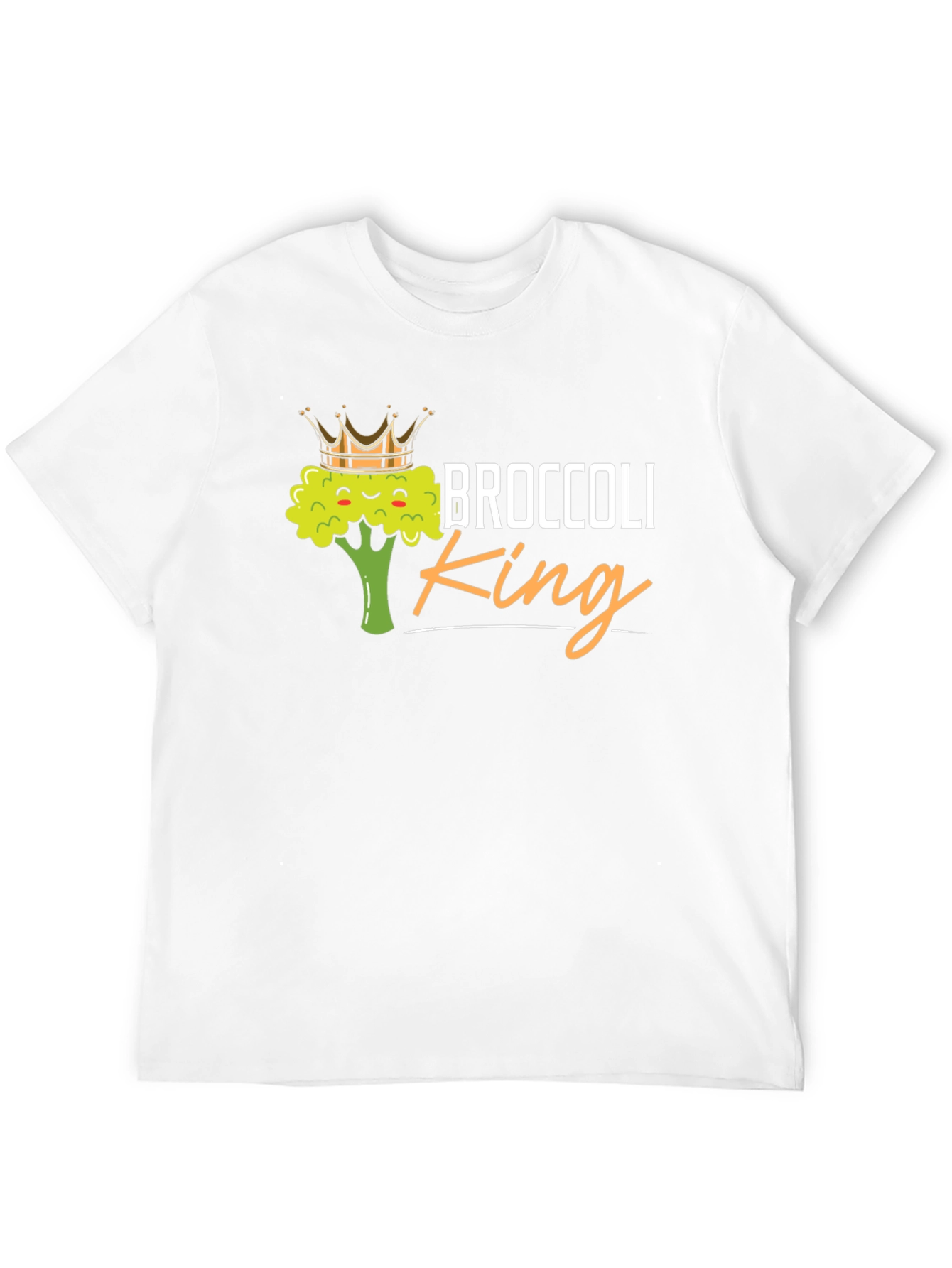 Broccoli King Graphic Tee - Novelty Mens T-Shirt