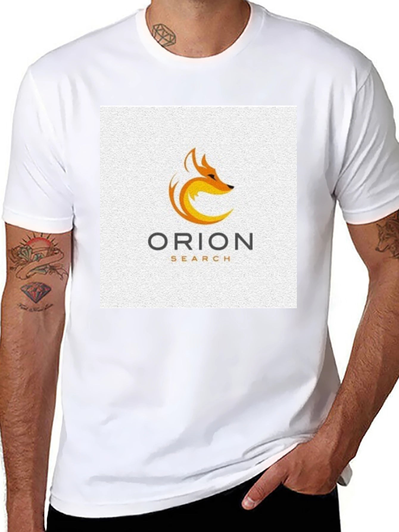 Orion Search Fox Logo Black T-Shirt