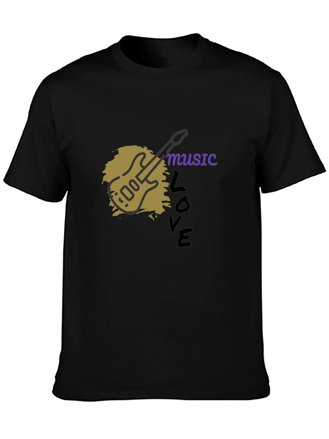 Music Love Guitar Graphic T-Shirt
