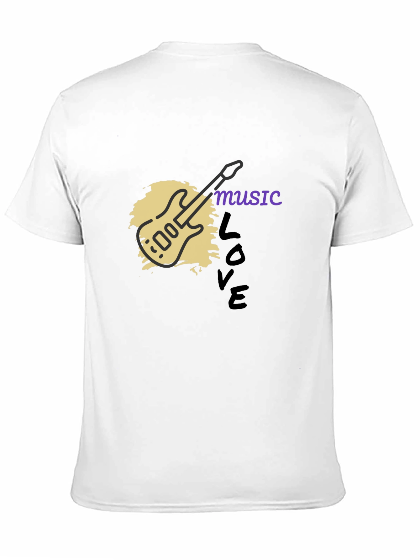 Music Love Guitar Graphic T-Shirt