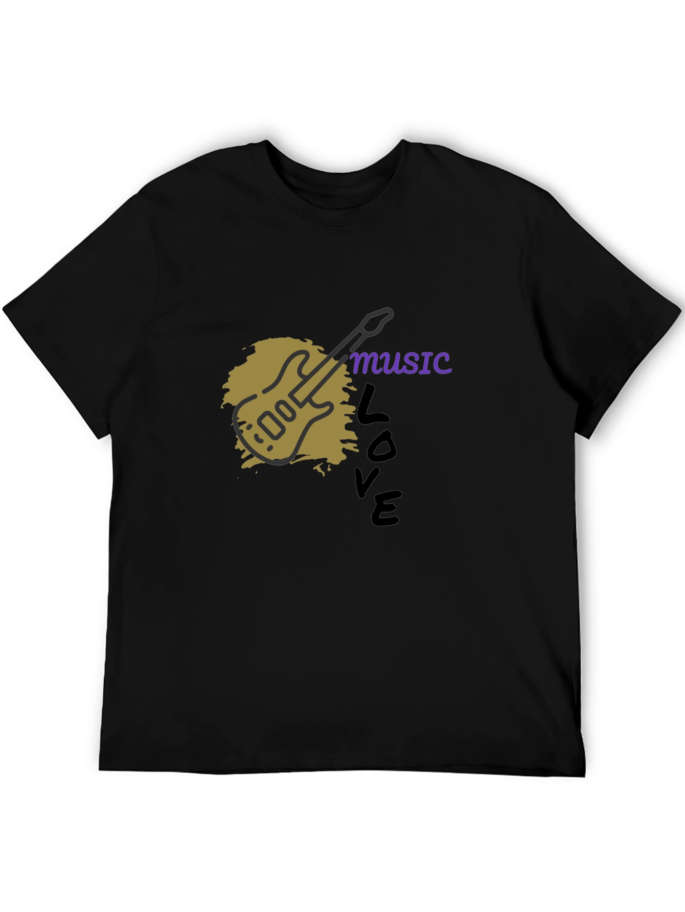 Music Love Guitar Graphic T-Shirt