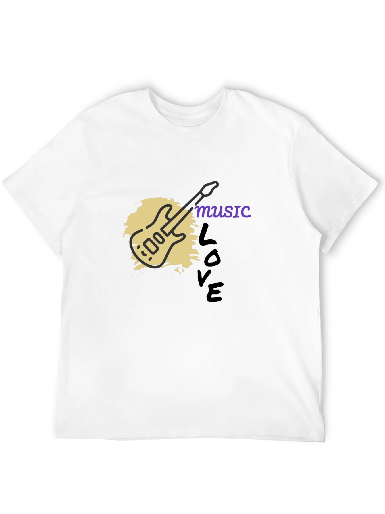 Music Love Guitar Graphic T-Shirt