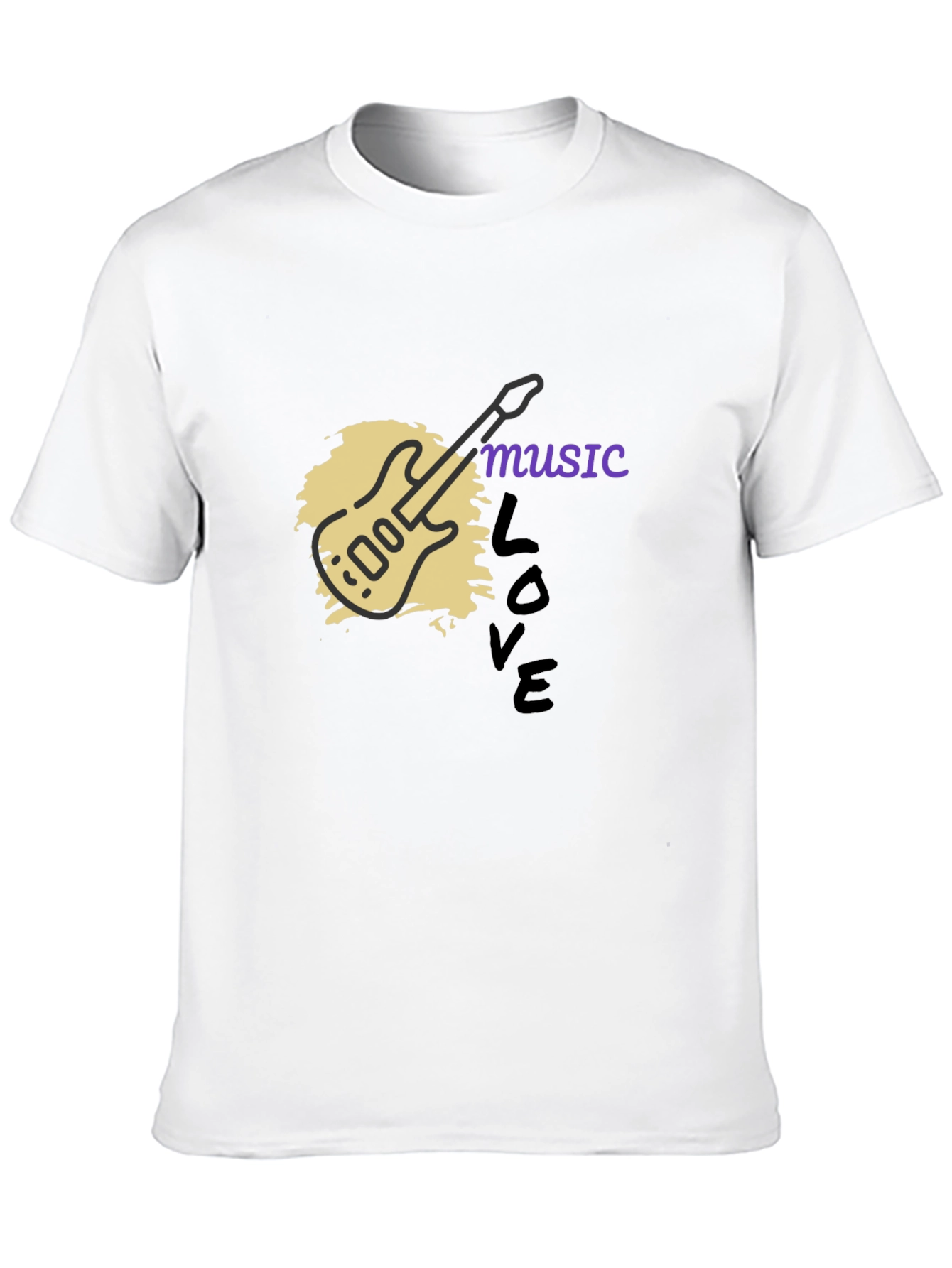 Music Love Guitar Graphic T-Shirt