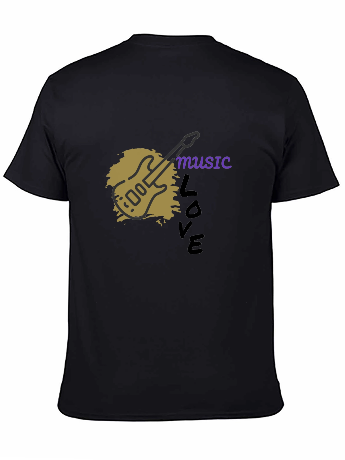 Music Love Guitar Graphic T-Shirt