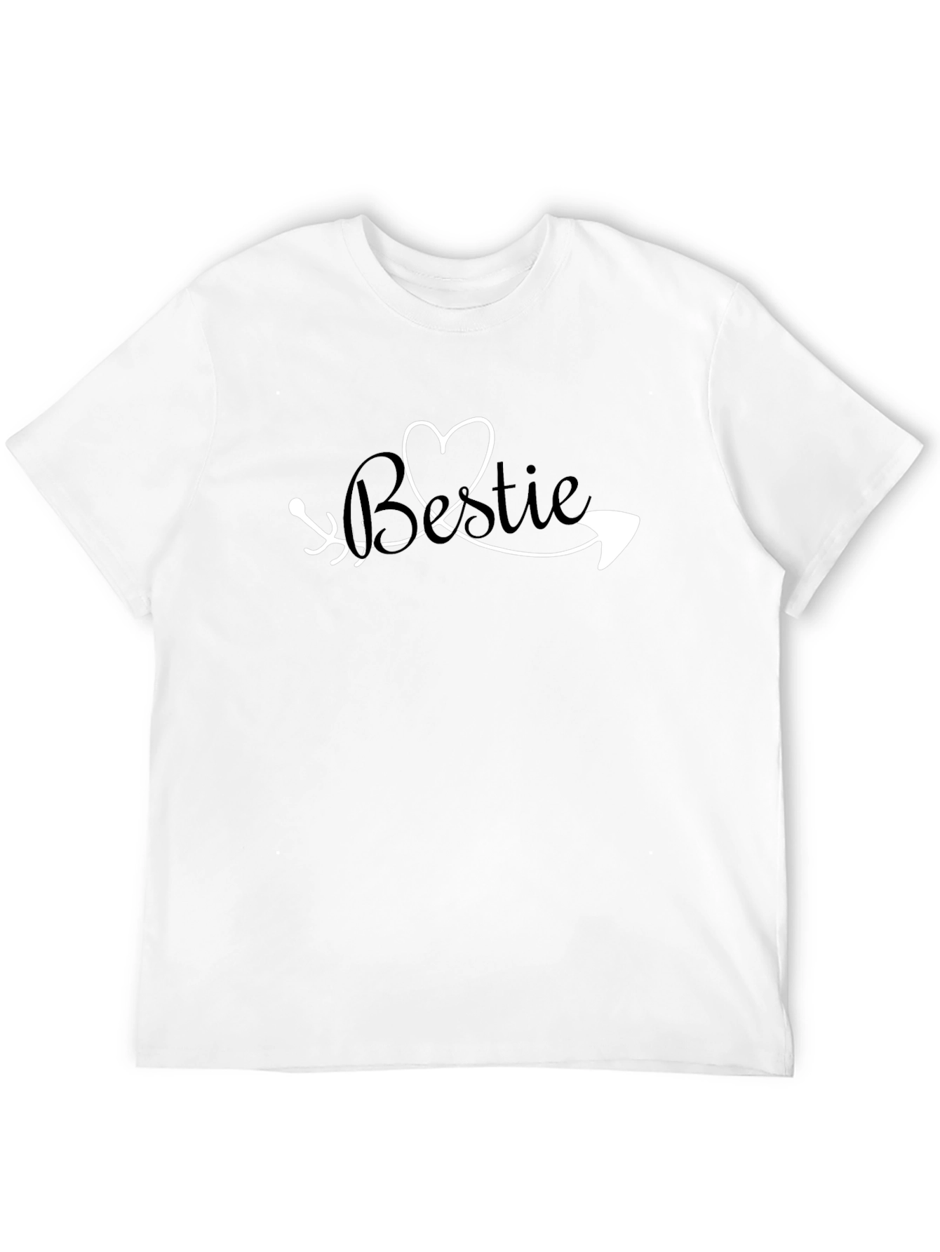 Bestie Arrow Heart Graphic Tee - Stylish Unisex Fit