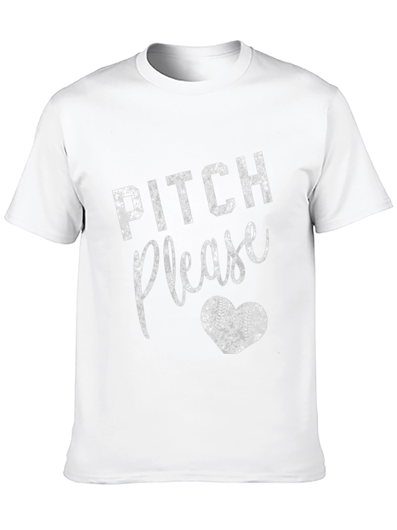 Pitch Please Baseball Heart Graphic Tee