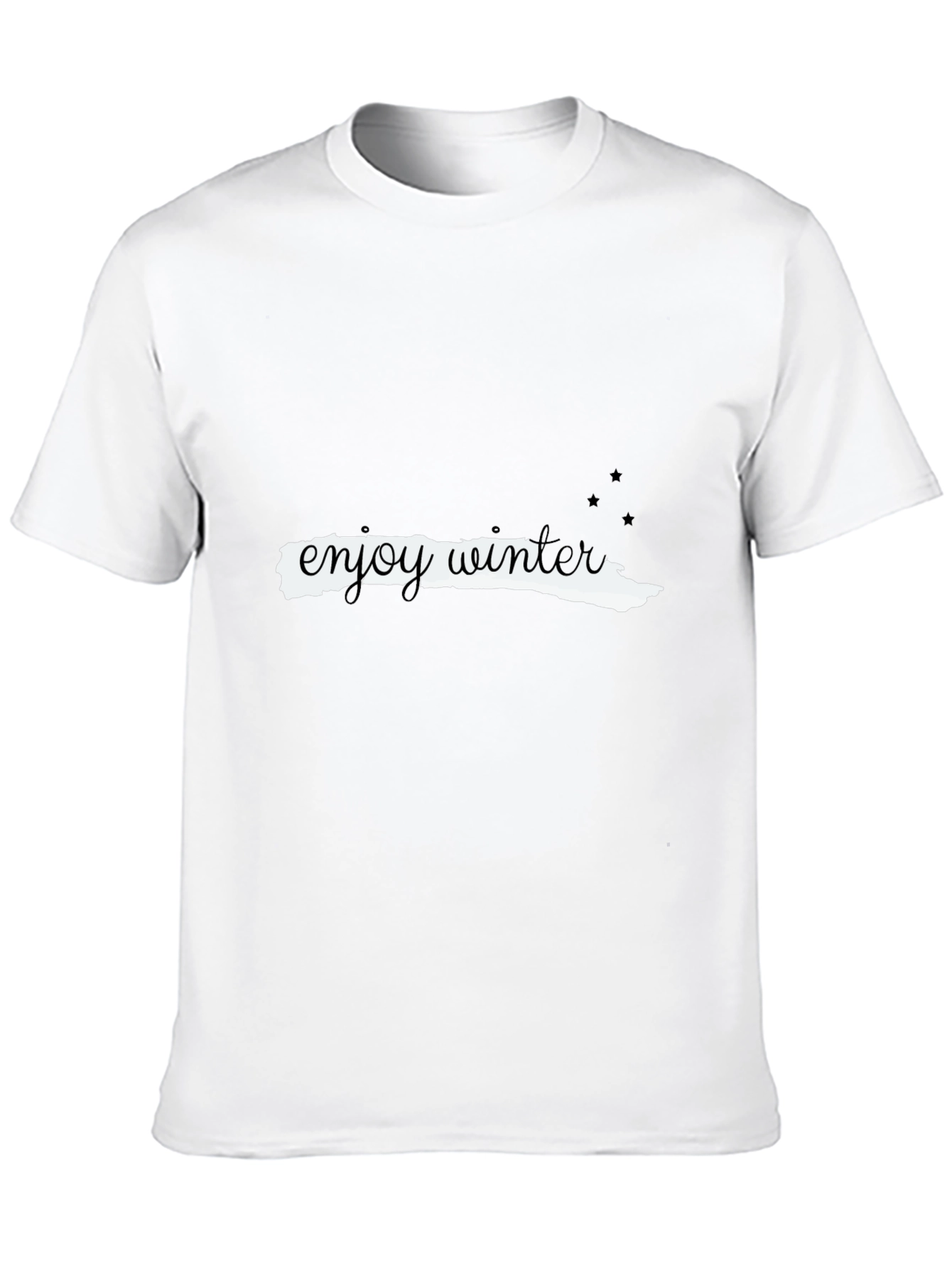 Enjoy Winter Graphic Tee - Unisex Black T-Shirt