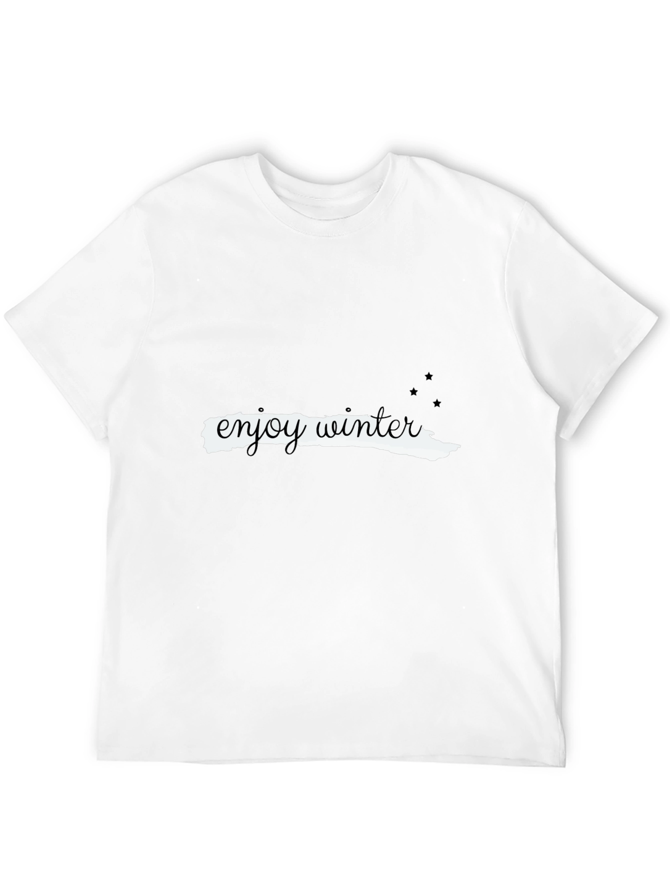 Enjoy Winter Graphic Tee - Unisex Black T-Shirt