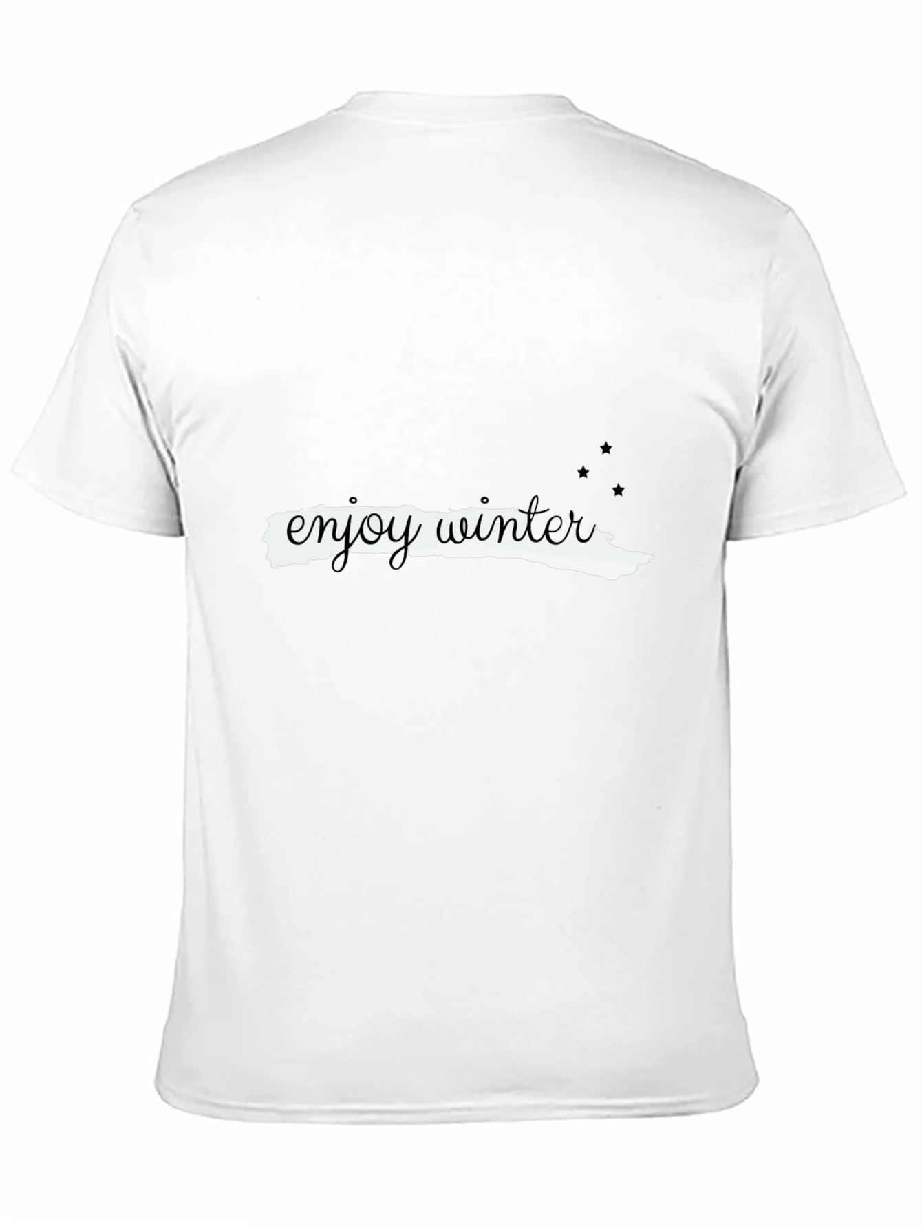 Enjoy Winter Graphic Tee - Unisex Black T-Shirt