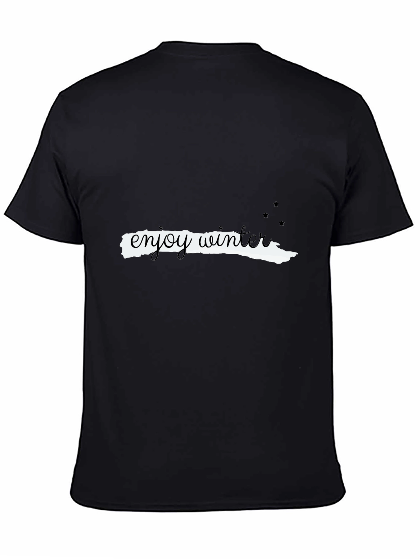 Enjoy Winter Graphic Tee - Unisex Black T-Shirt
