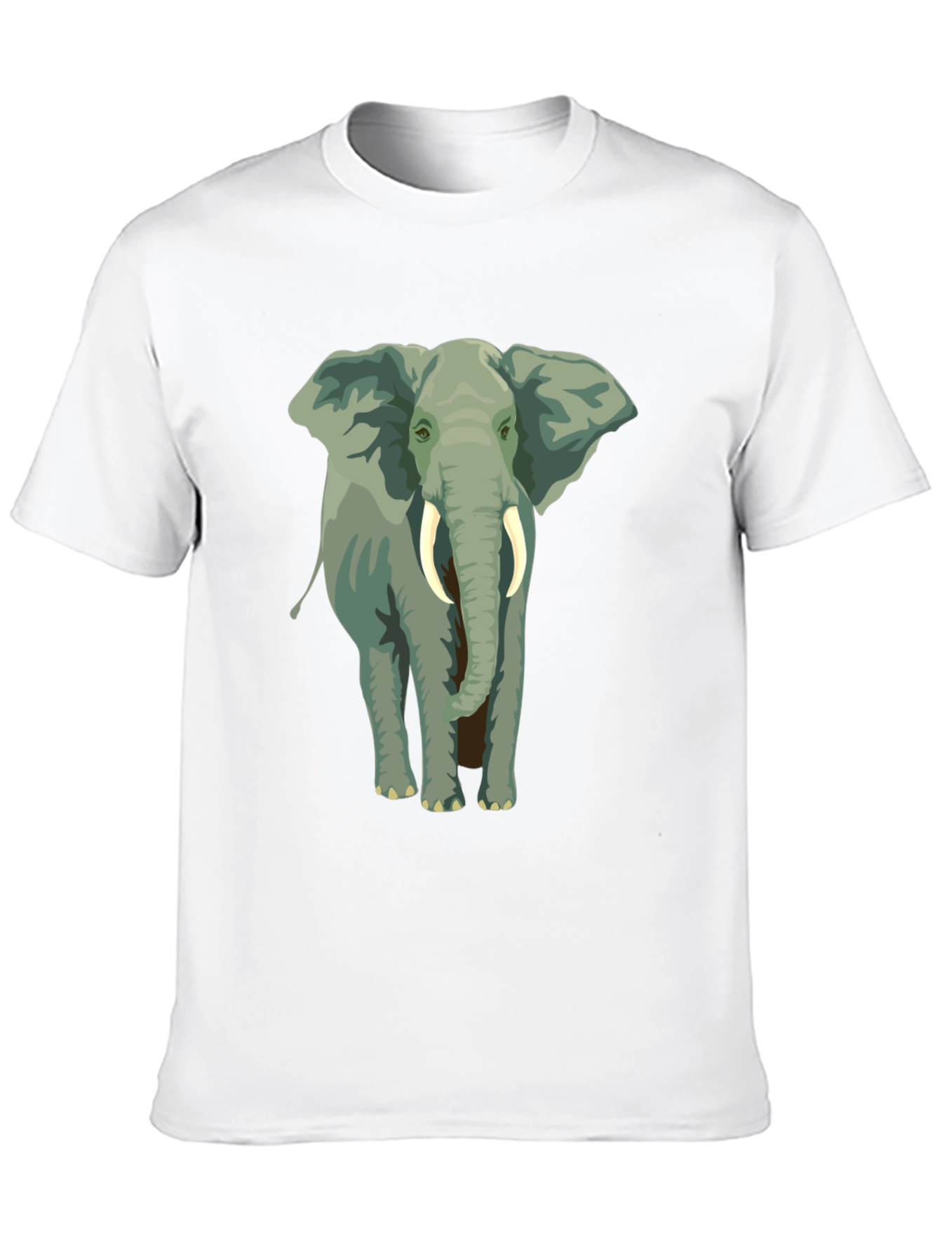 Elephant Graphic Tee - Black Cotton Casual Wear