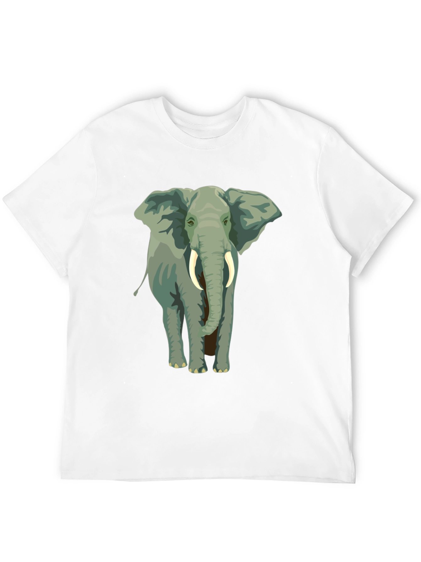 Elephant Graphic Tee - Black Cotton Casual Wear
