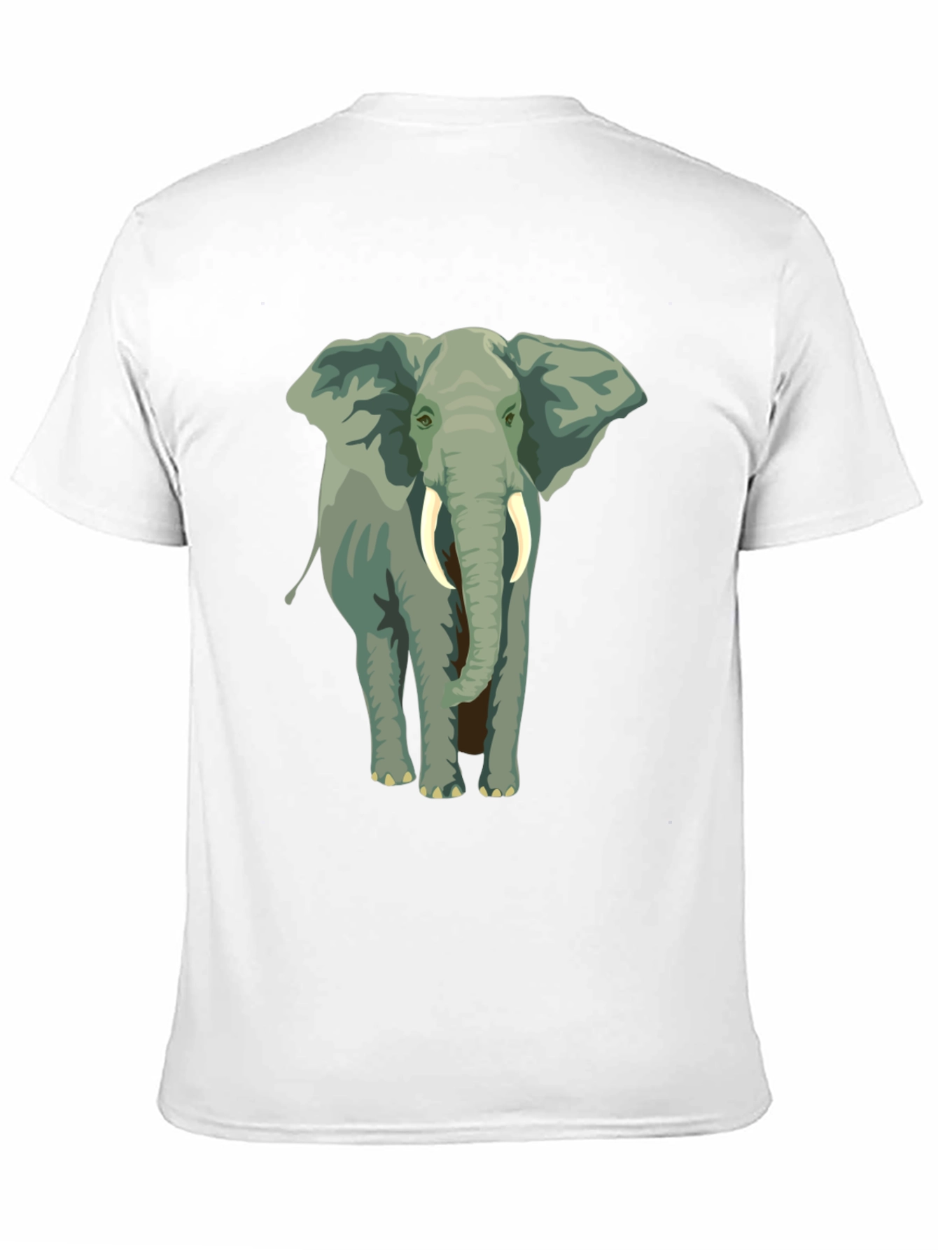 Elephant Graphic Tee - Black Cotton Casual Wear